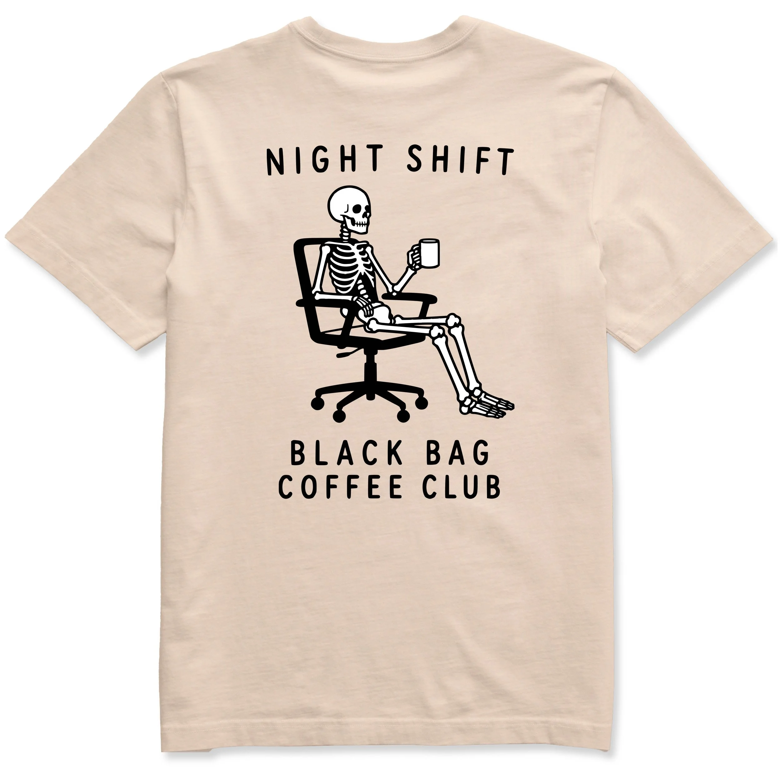 Night Shift Tee, Birch White