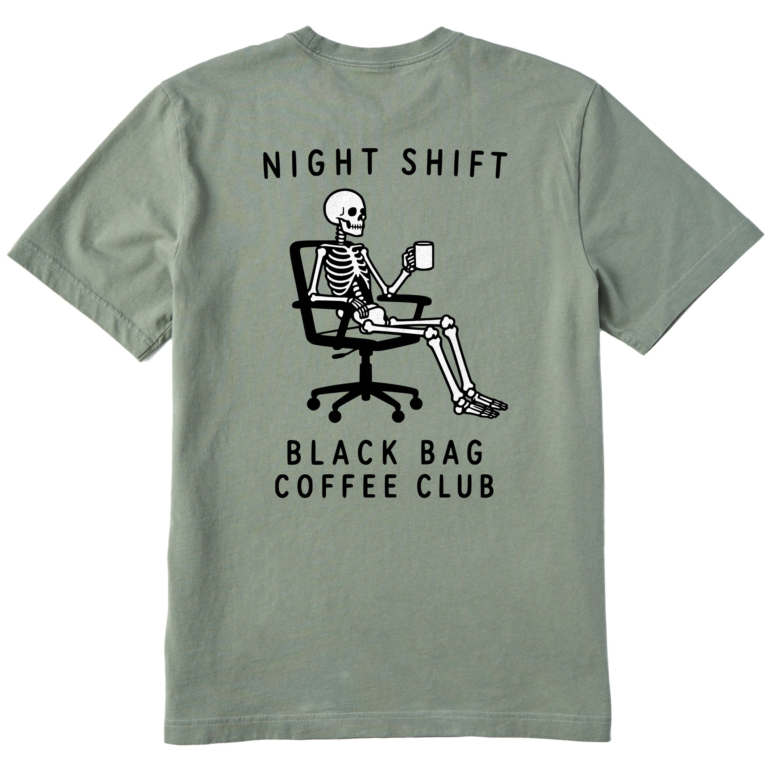 Night Shift Tee, Moss Green
