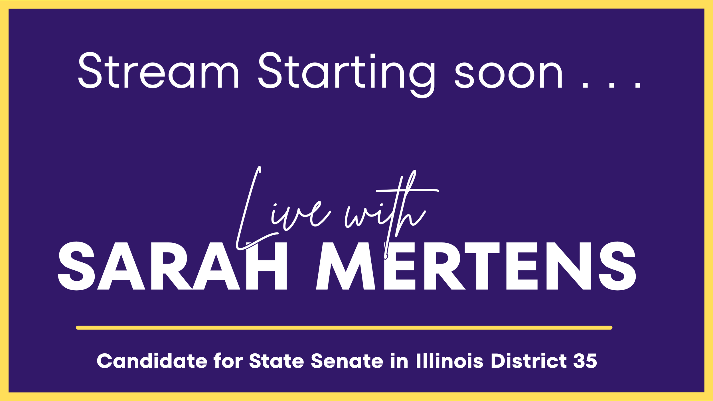 Virtual Town Hall with Sarah Mertens