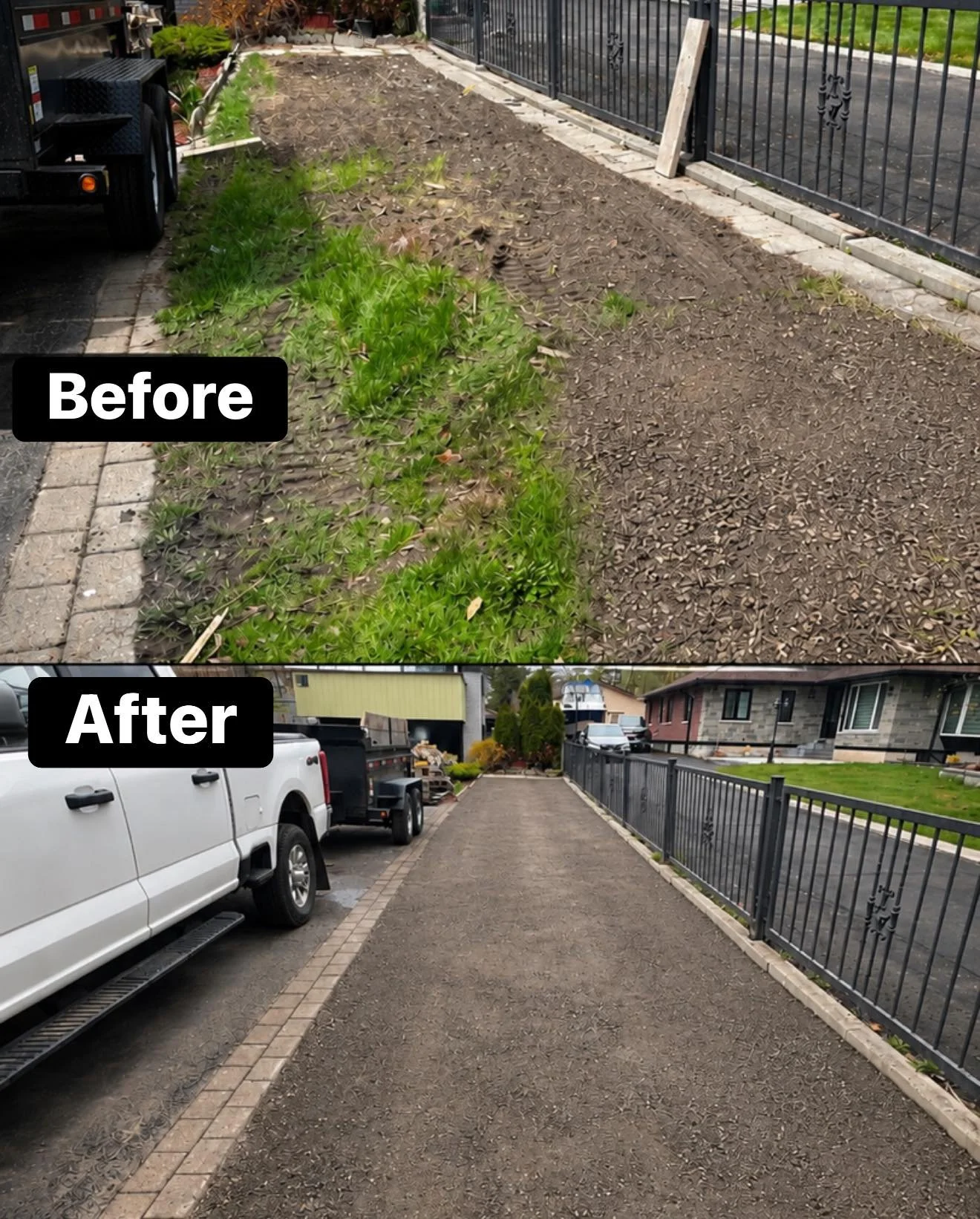 Another parking pad/driveway extension completed using recycled asphalt.

A cost-effective, durable solution that adds usable parking space while giving the property a clean, finished look.

Thanks to our customer for choosing Homes by Hinsche Inc. #