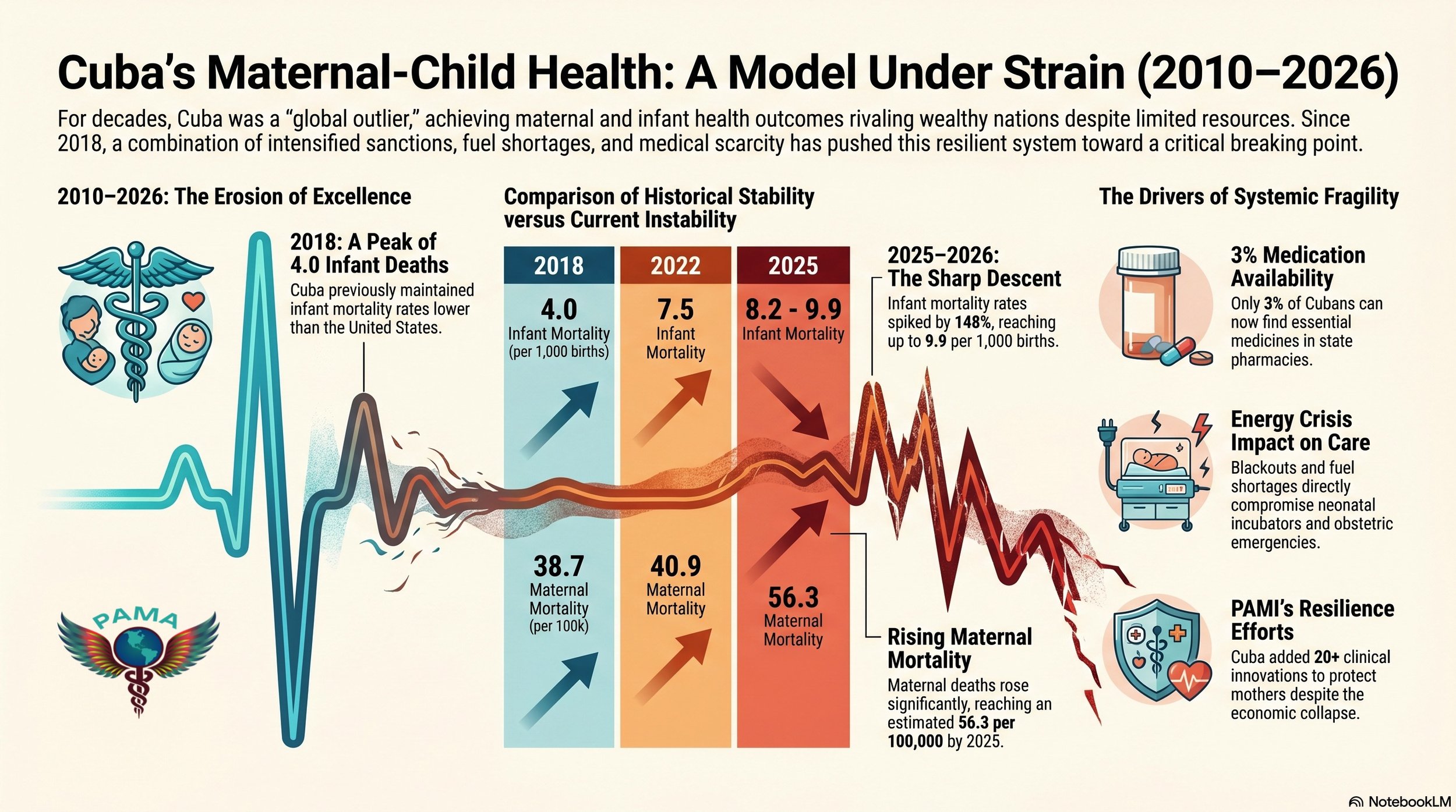 Maternal and Infant Mortality in Cuba: Trends, Structural Determinants, and Policy Implications (2010–2026) 