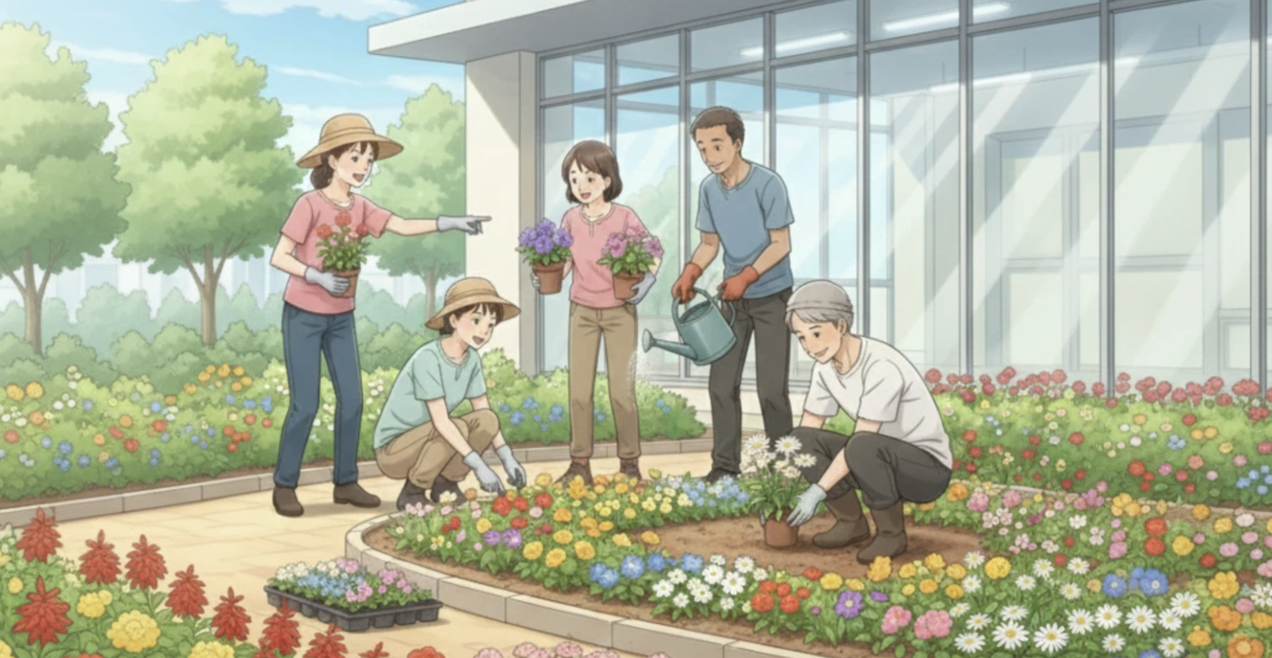 🌼 施設の花壇整備に参加してきました