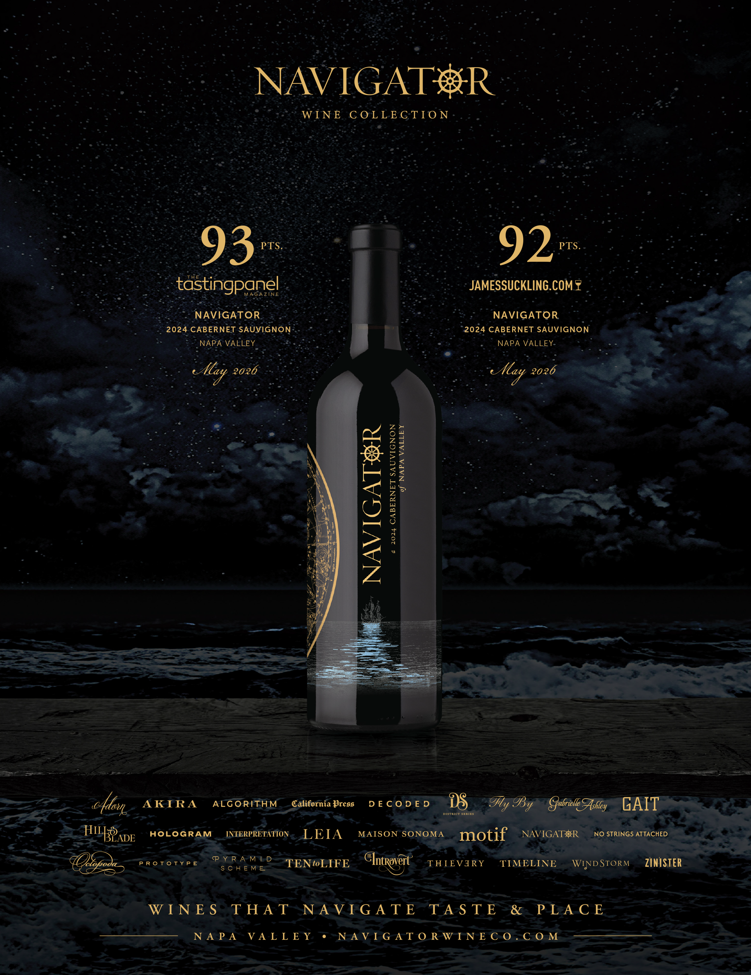 Navigator Napa Valley Cabernet Earns Excellent Rating from James Suckling.com 