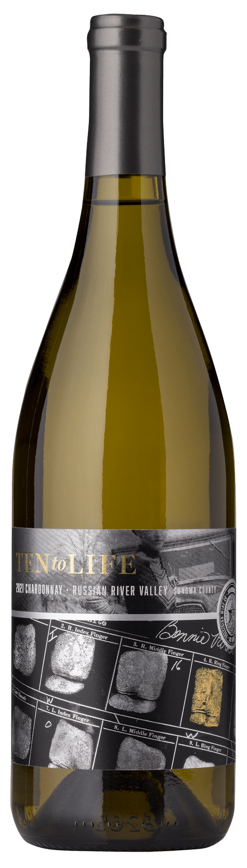 Ten to Life Chardonnay bottle