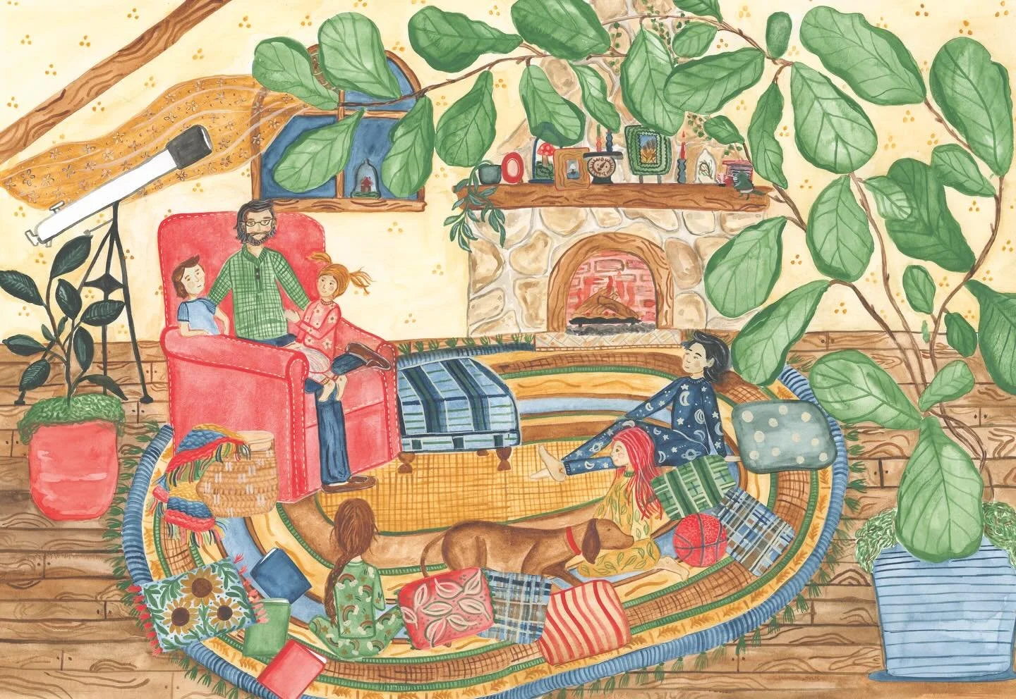 Gather around &amp; cozy up! Story time is coming! New Website launching 02/10!! #kidlitart #picturebook #kidlitartist #childrensillustration #picturebookillustrator