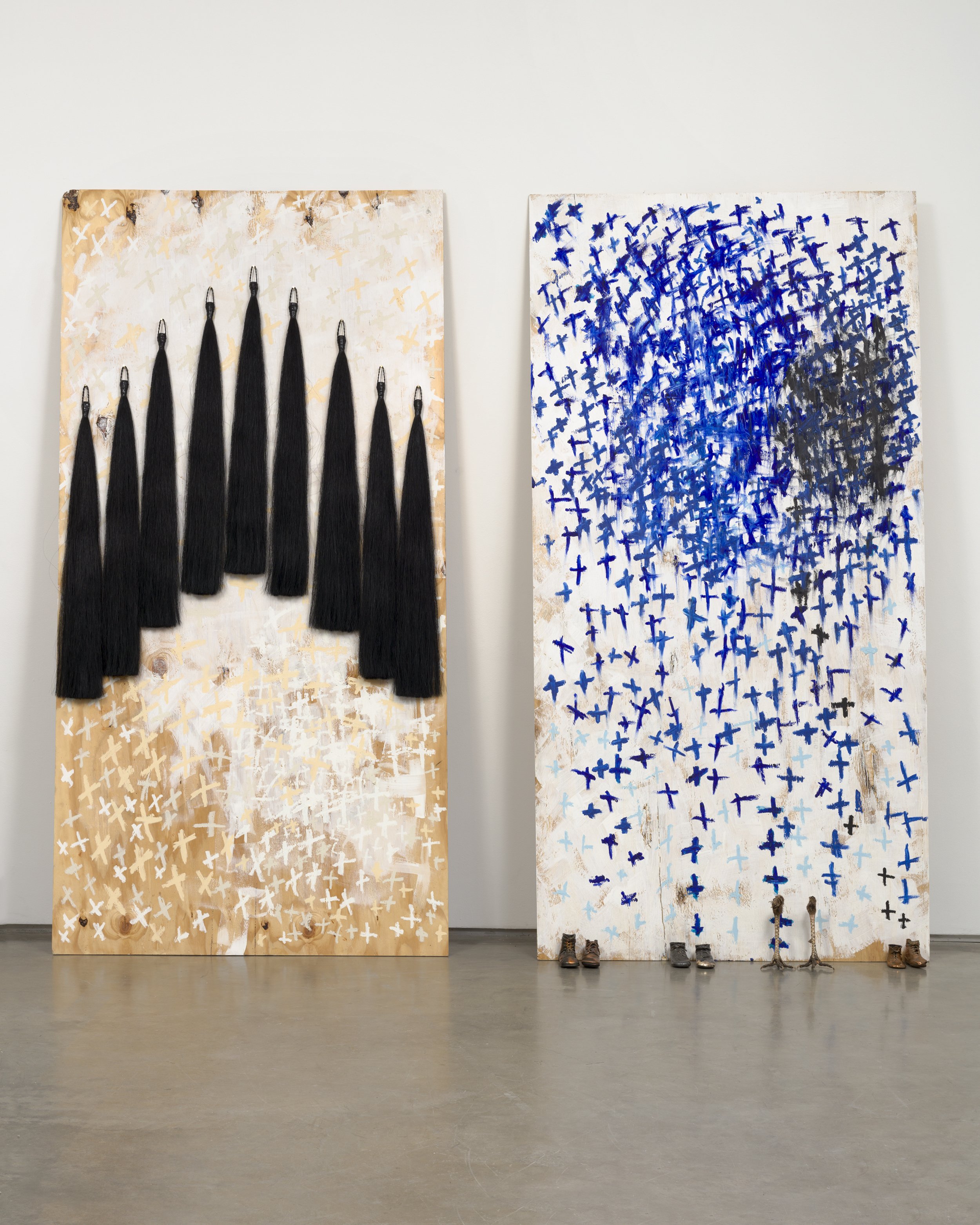 Yard Sign with Yellow and White Constellation, Yard Sign with Blue Constellation, 2019