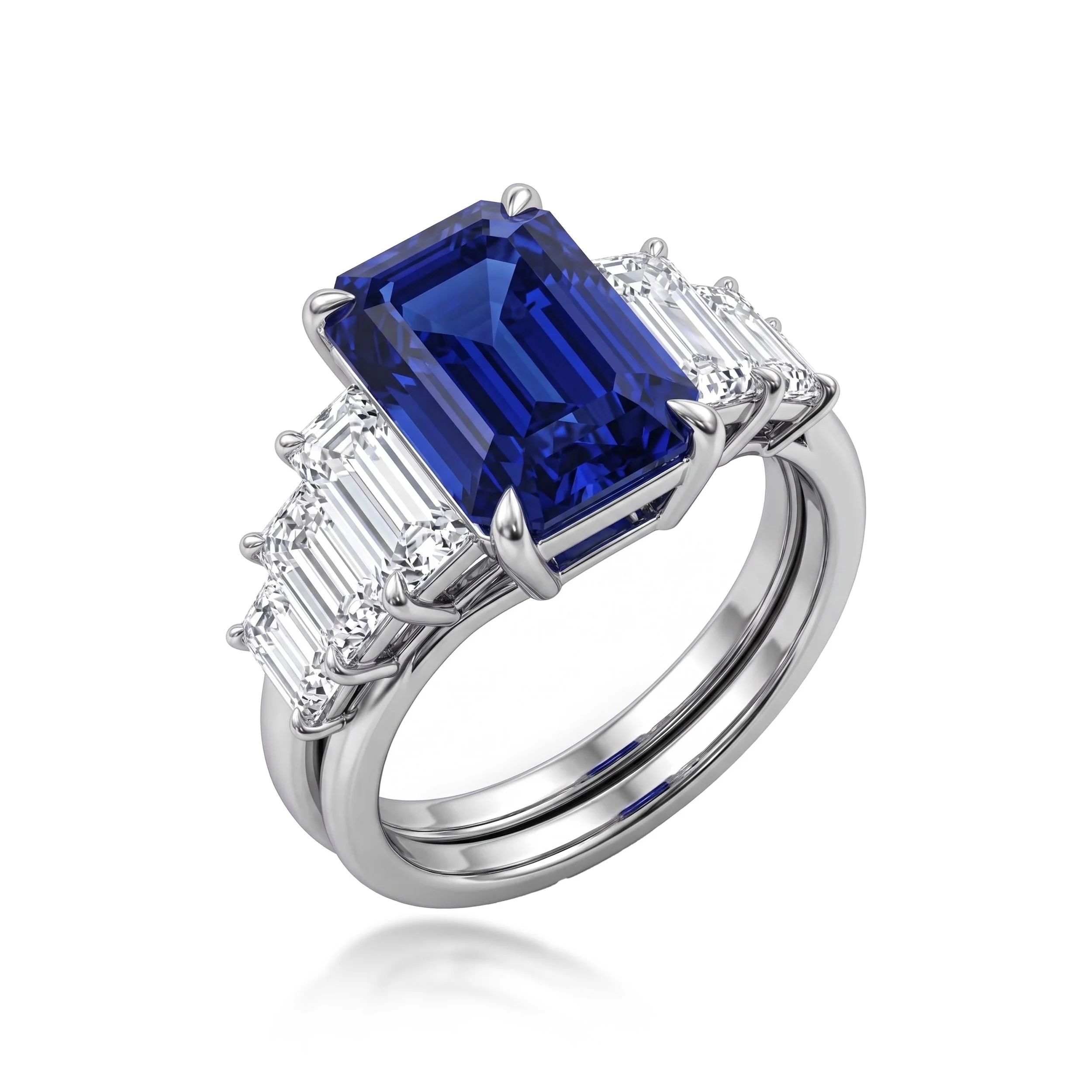 Blue Sapphire Diamond Ring (Contact Us)