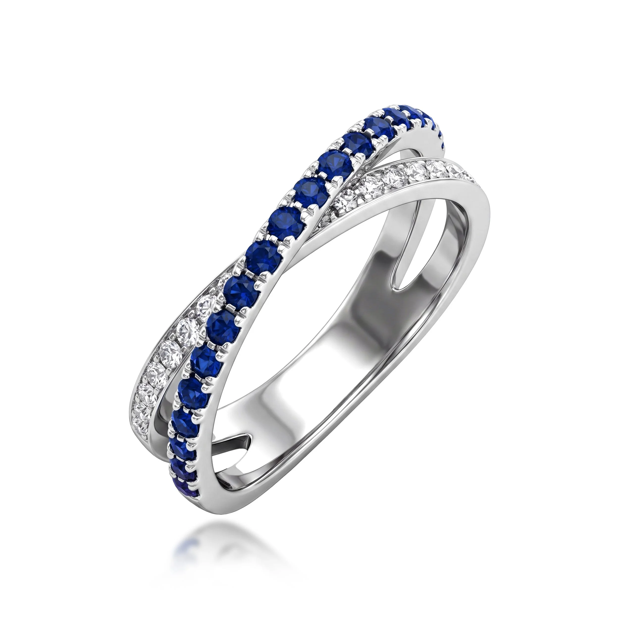 Blue Sapphire Diamond Ring