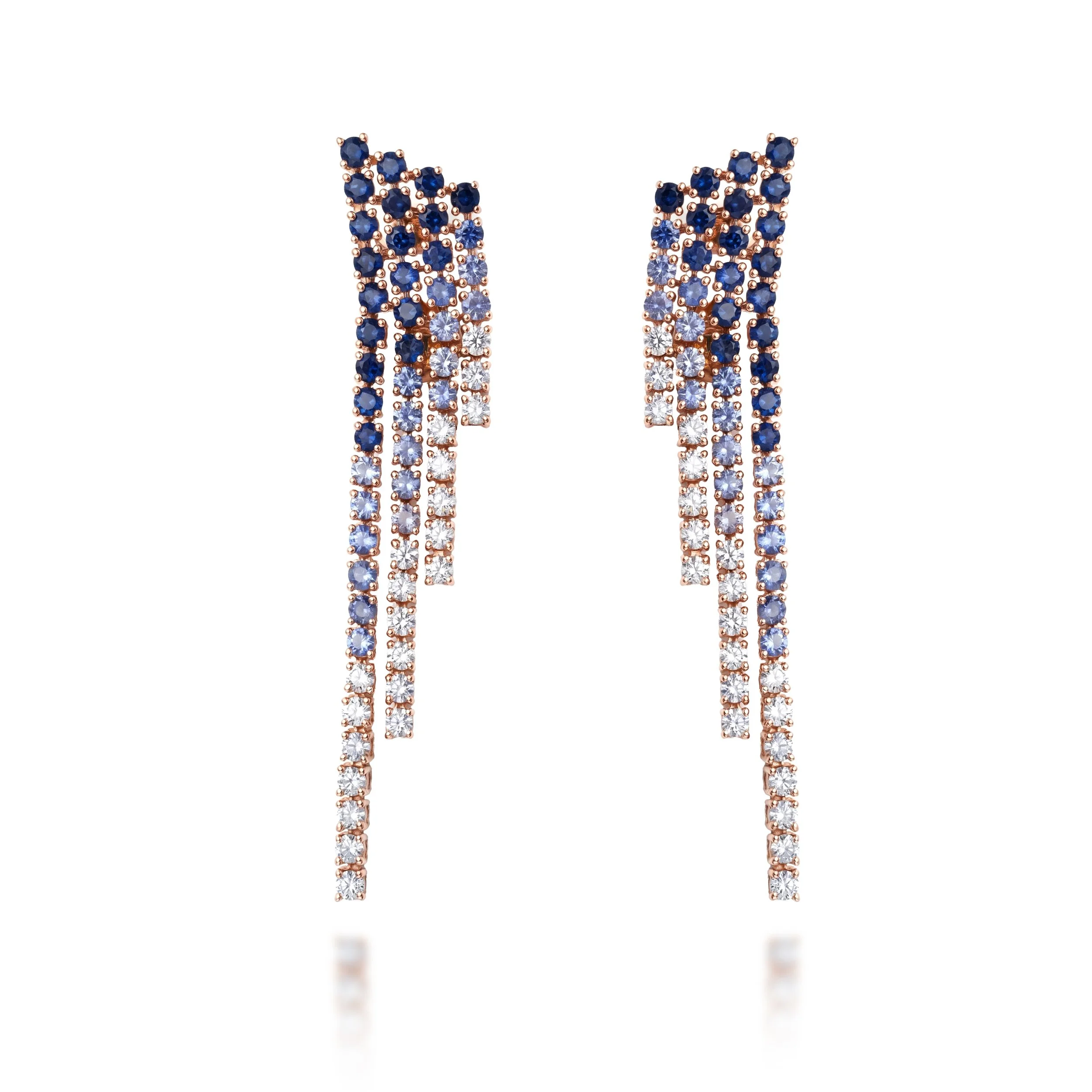 Blue Sapphire Diamond Earrings (Contact Us)