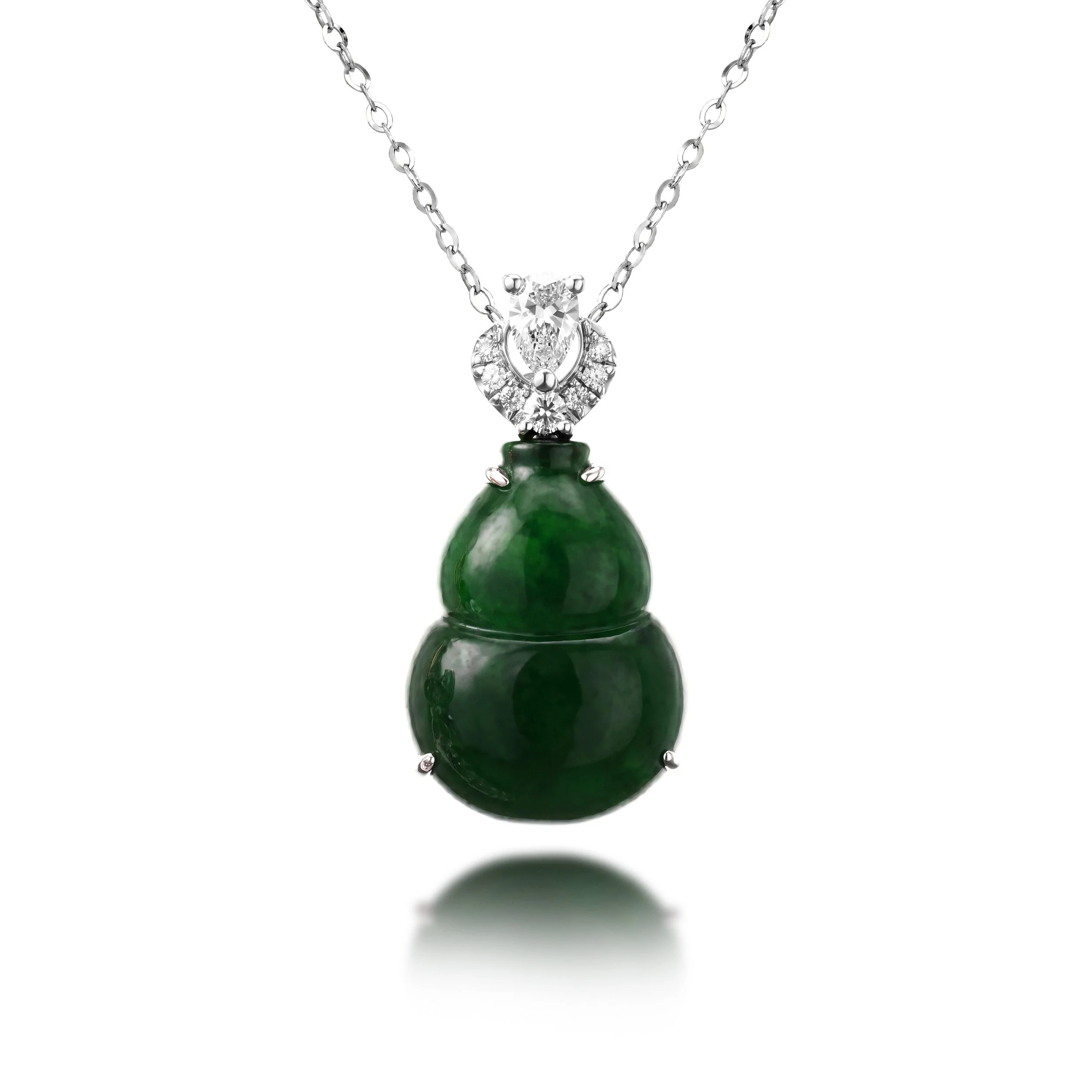Jade Diamond Necklace (Contact Us)