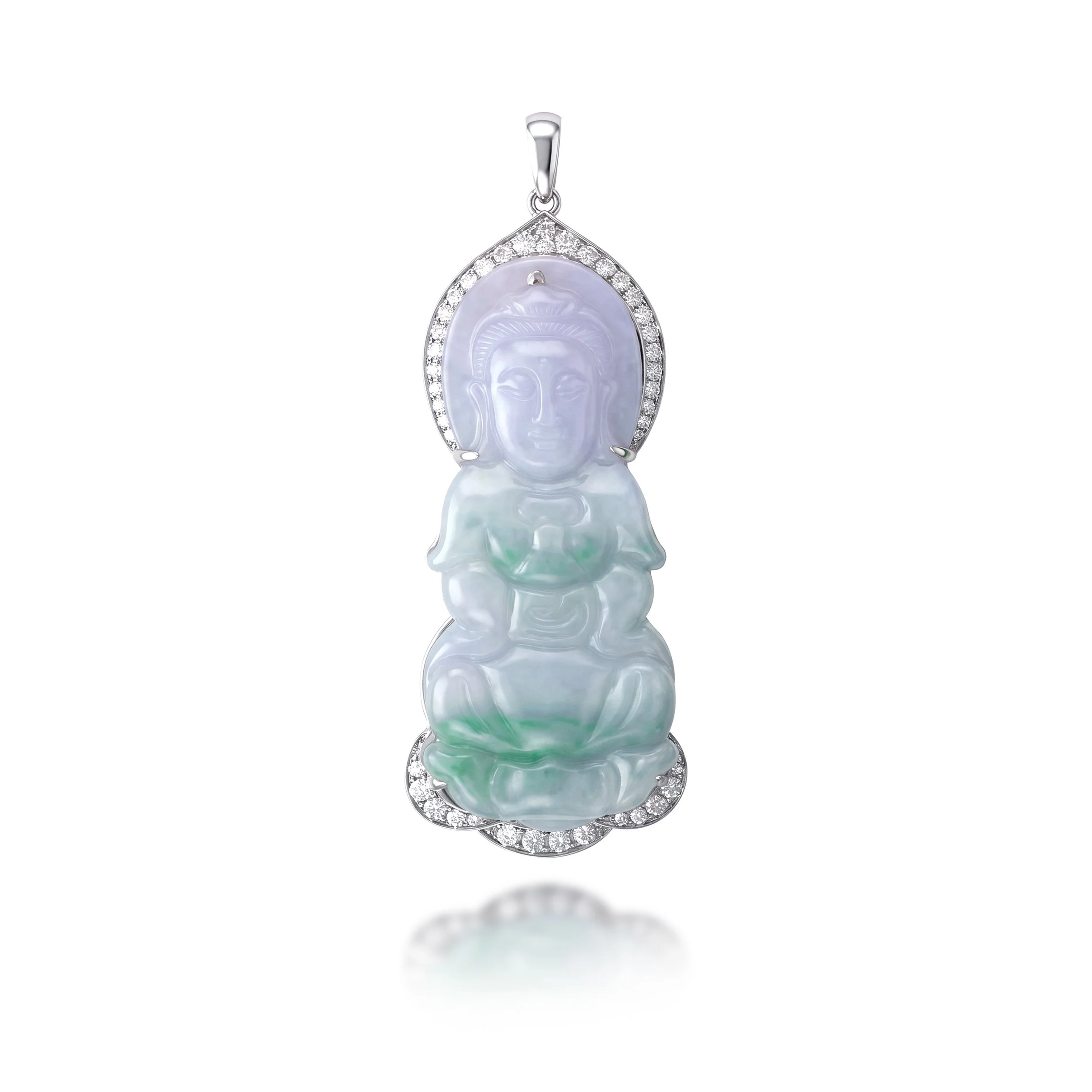 Jadeite Diamond Pendant