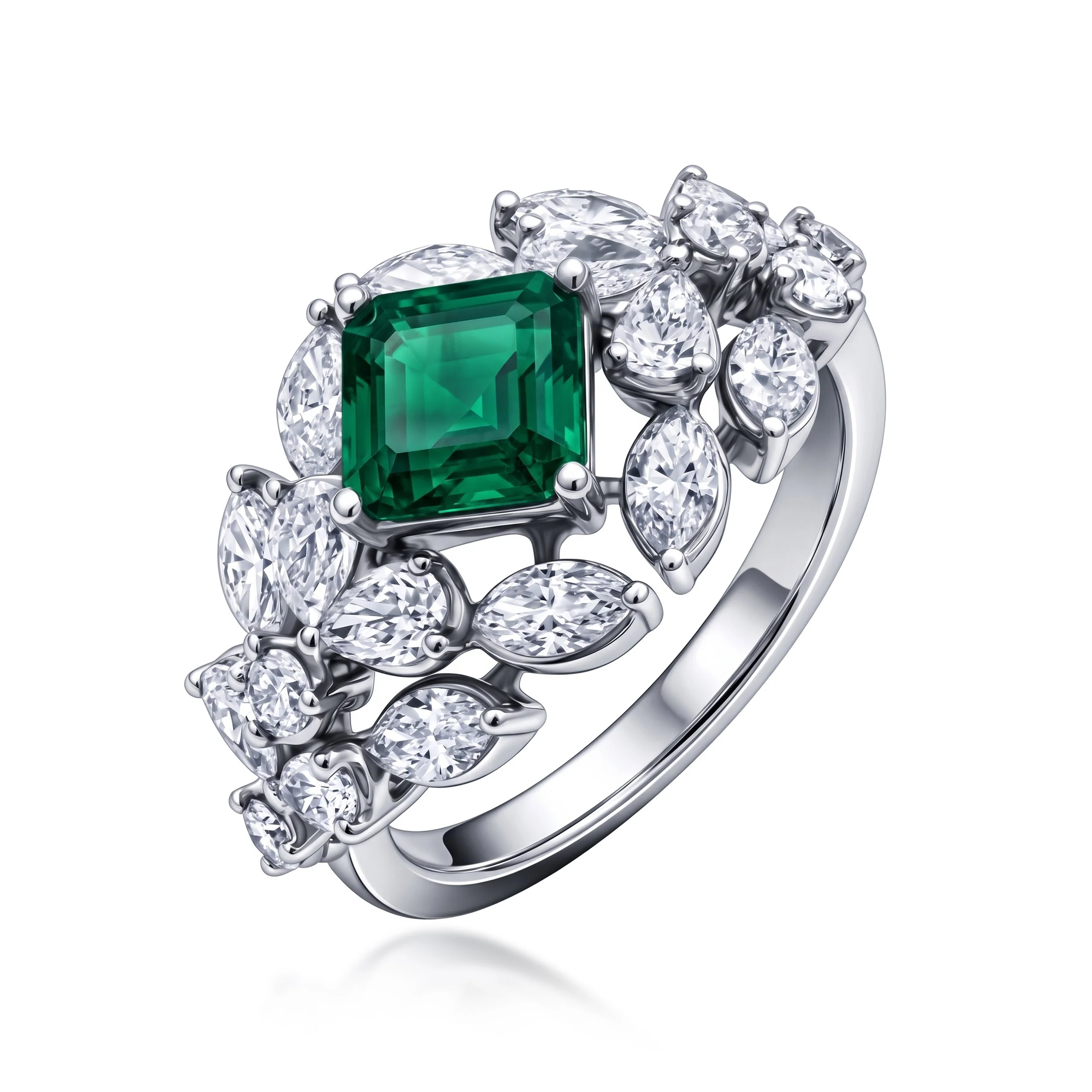 Emerald Diamond Ring (Contact Us)