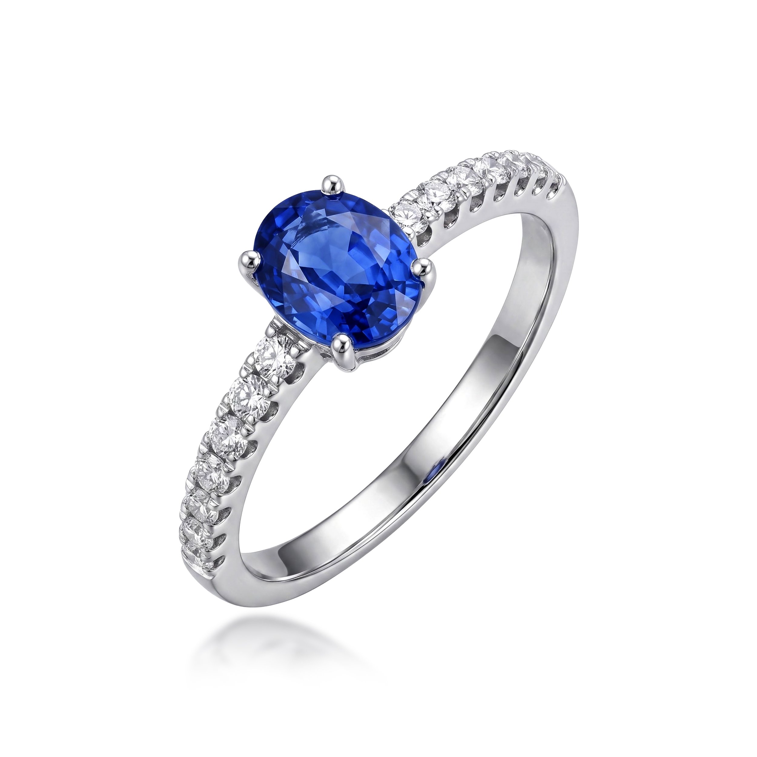 Blue Sapphire Diamond Ring