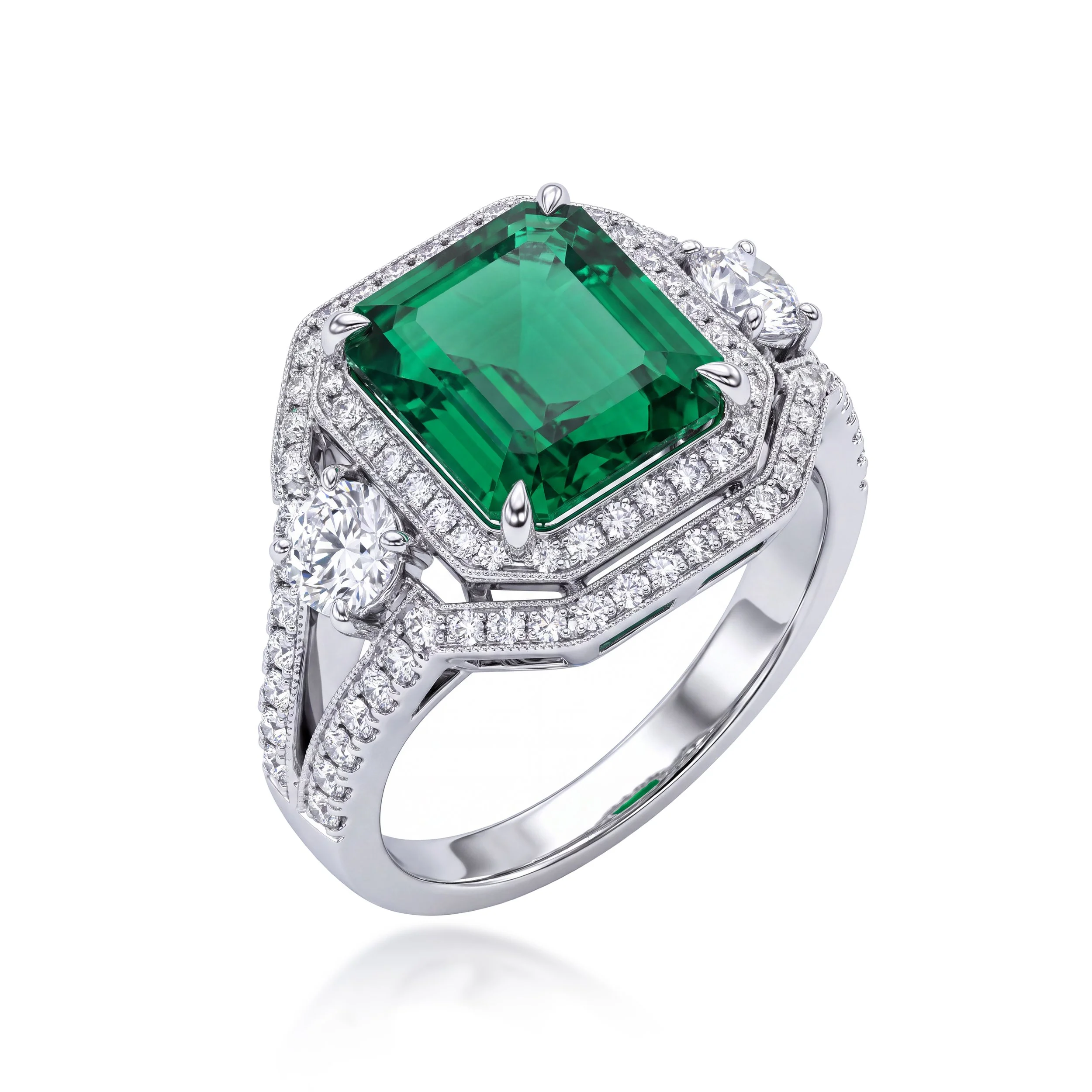 Emerald Diamond Ring (Contact Us)