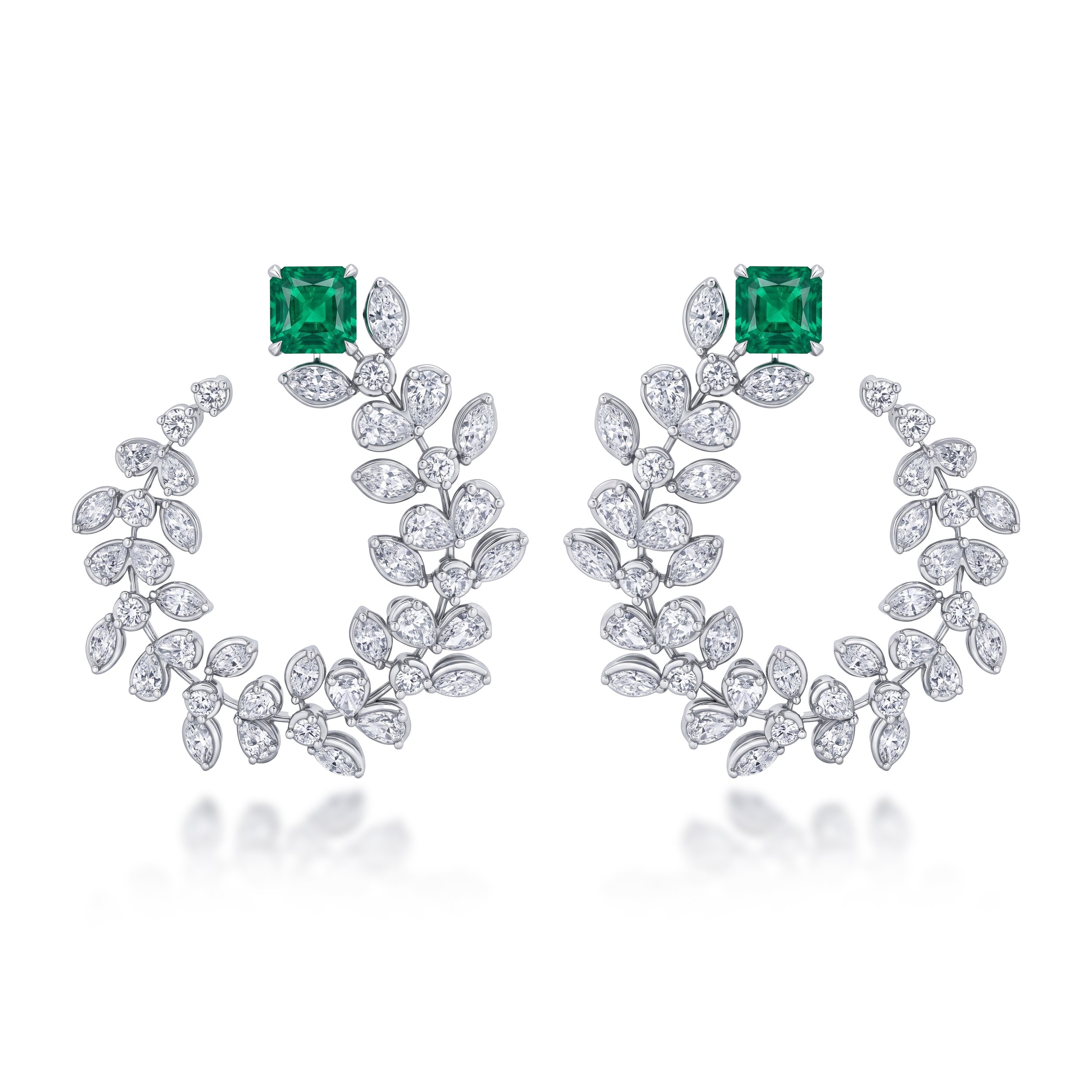 Emerald Diamond Earrings (Contact Us)