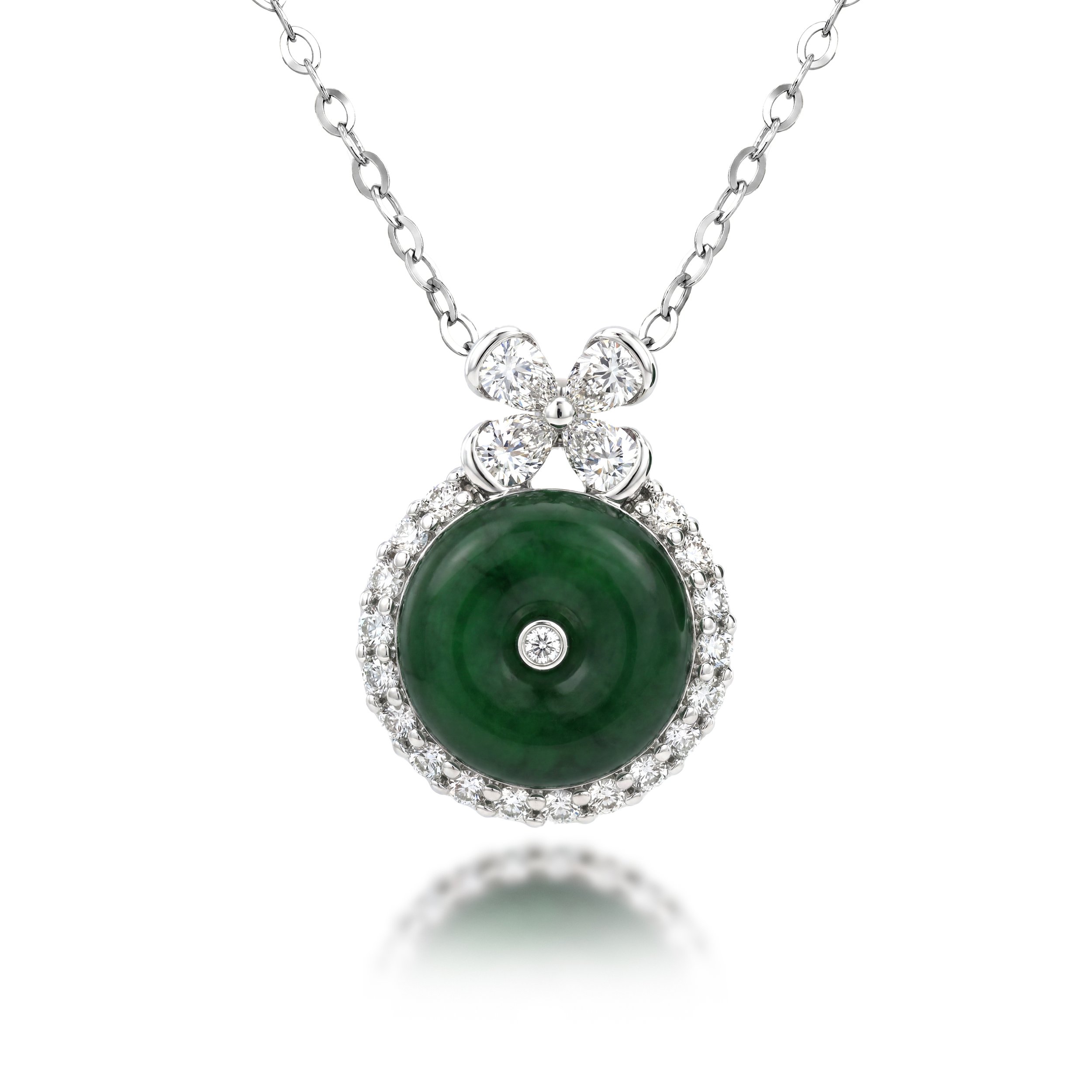 Jade Diamond Necklace (Contact Us)