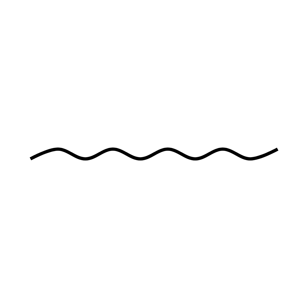 Simple black wavy line on white background