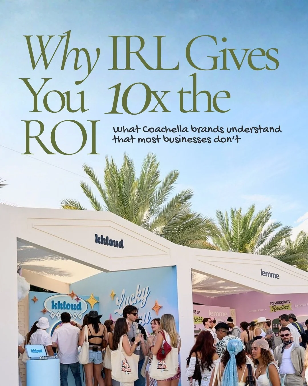 Coachella isn&rsquo;t just a festival anymore&hellip; it&rsquo;s a masterclass in marketing 🎡

The brands winning right now are creating moments people actually want to be part of. Rhode, Aperol, Barbie, Gap, and so many more are jumping on the IRL 