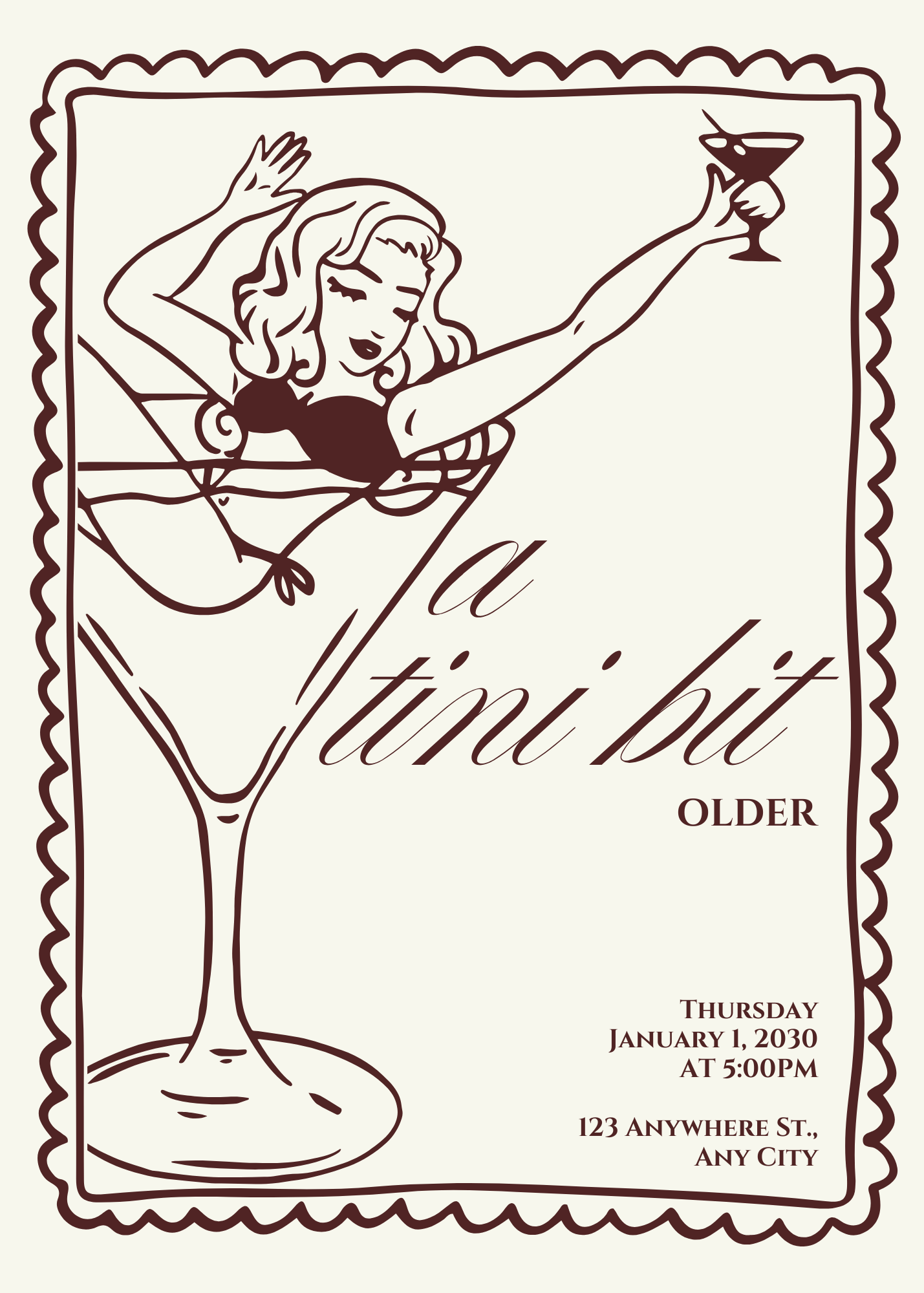 A Tini Bit Older Birthday Invitation