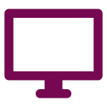 Purple Computer Monitor Icon