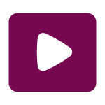 Purple Play Button Icon