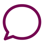 Purple Speech Bubble Icon