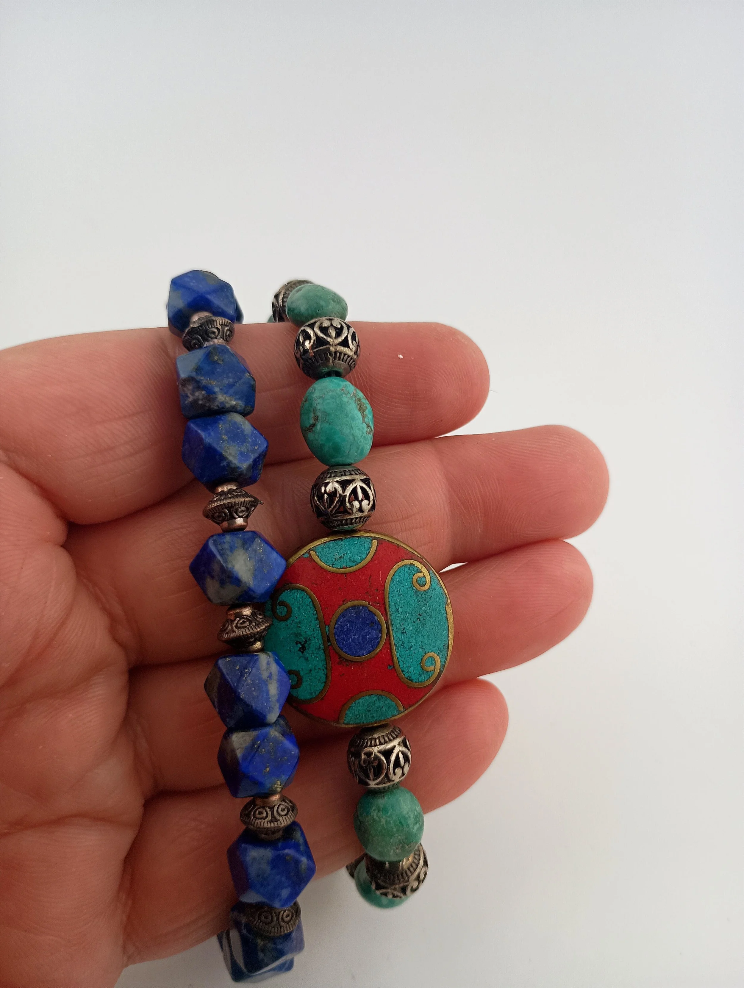 SGBB8 Tibetan 2 strand bracelet in hand 2.JPG