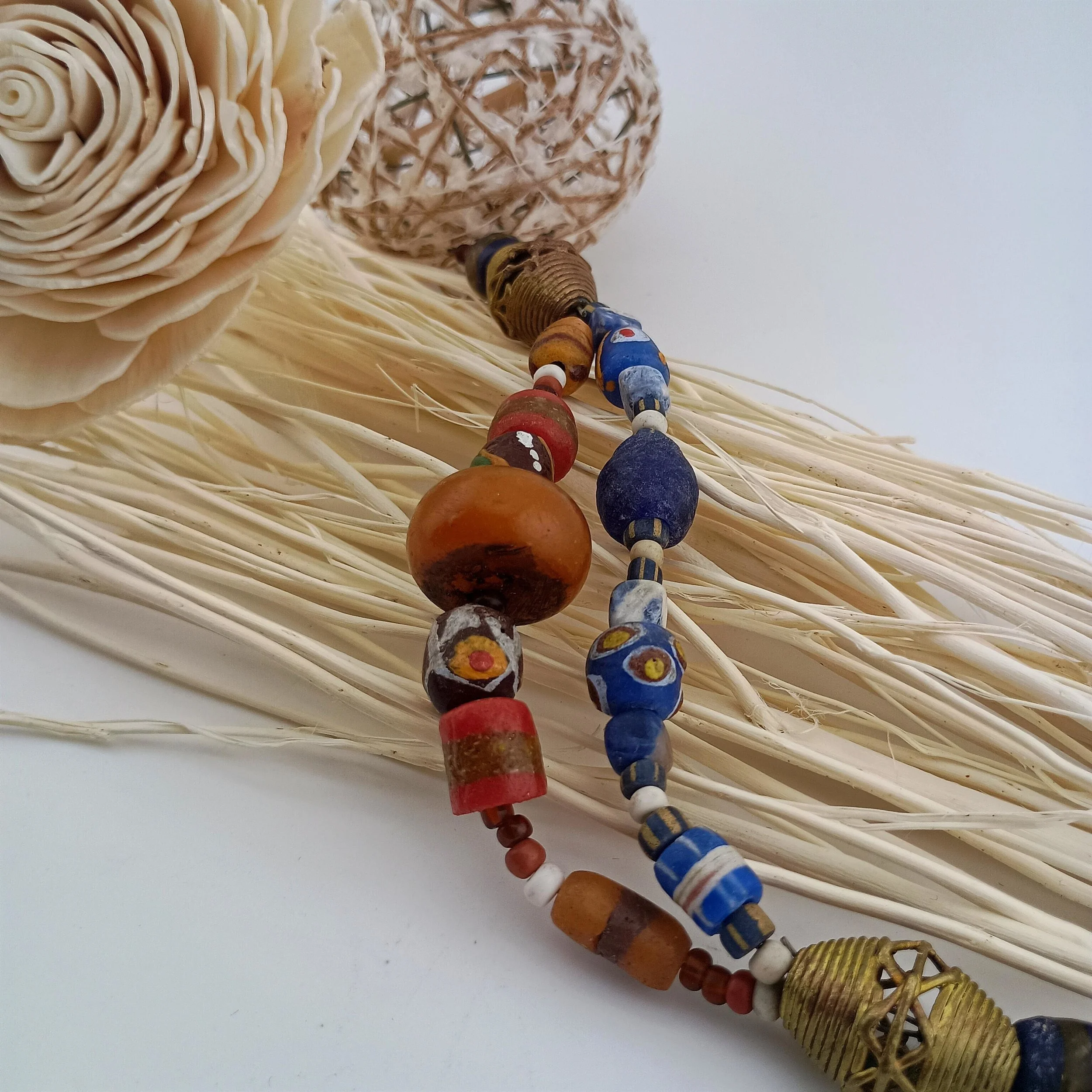 African Bracelet SGBB6 white branches close up full view.JPG