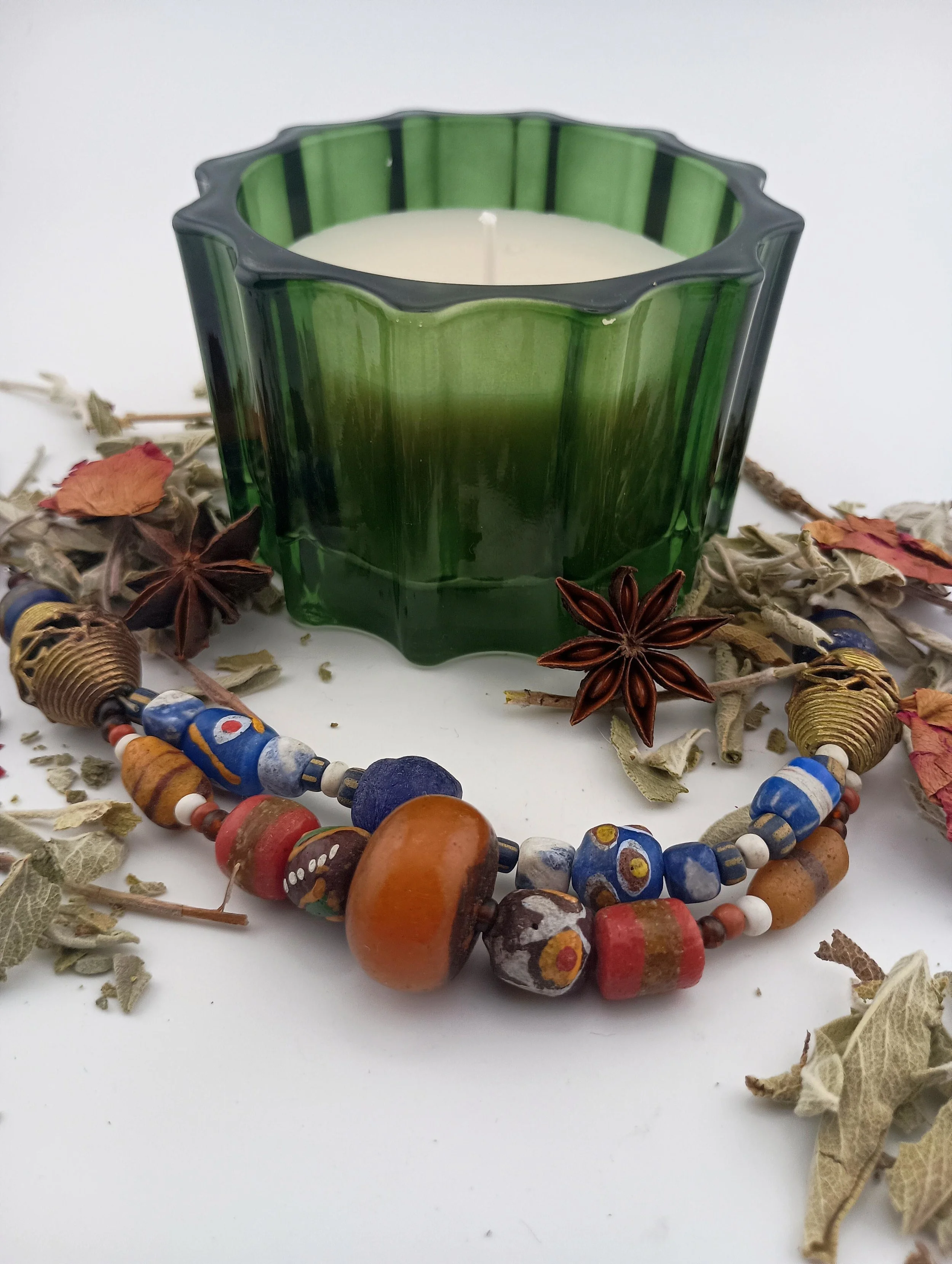 African Bracelet SGBB6 Green candle full pic 2.JPG