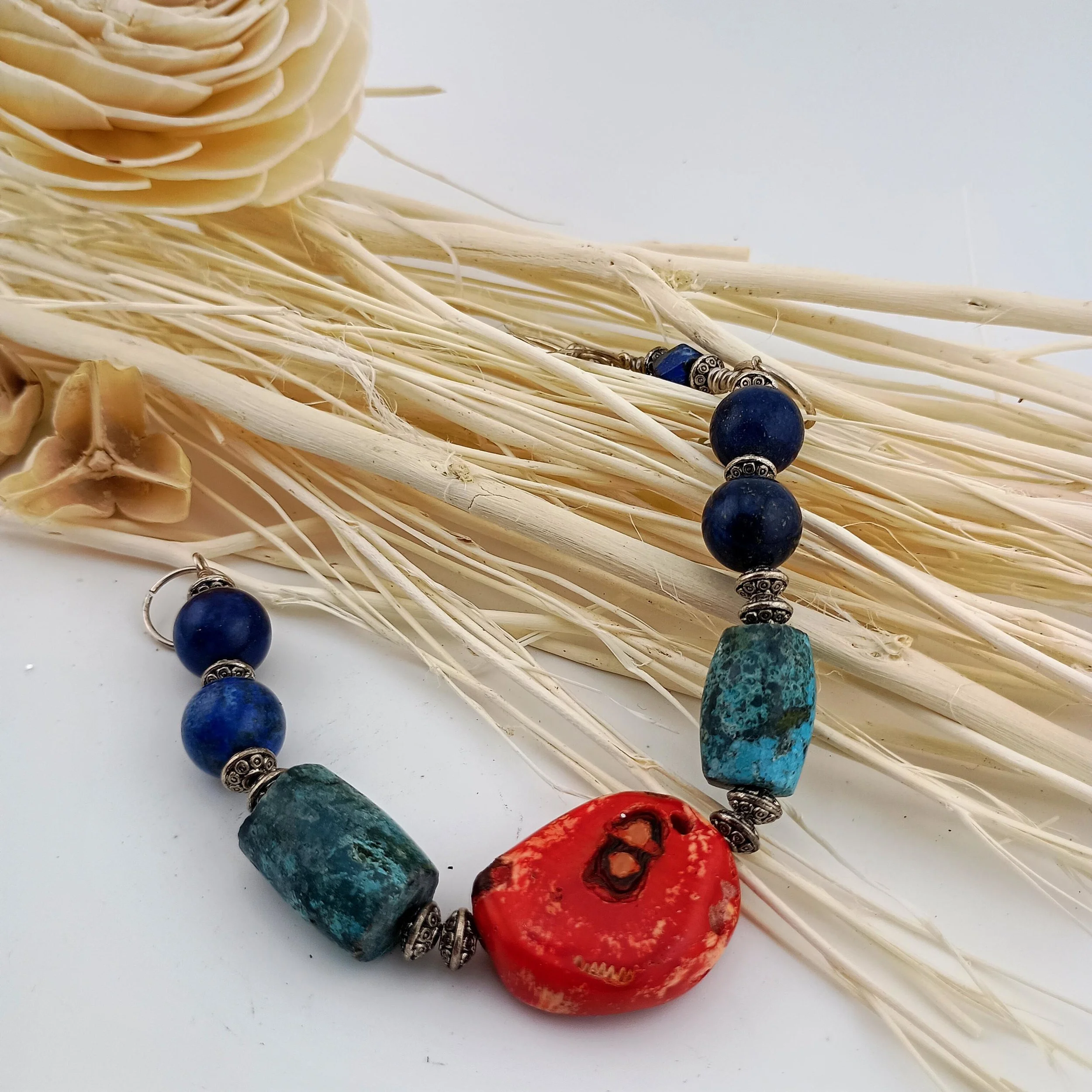 SGBB2 Double Lapis Coral Turquoise White Flower White sticks.JPG