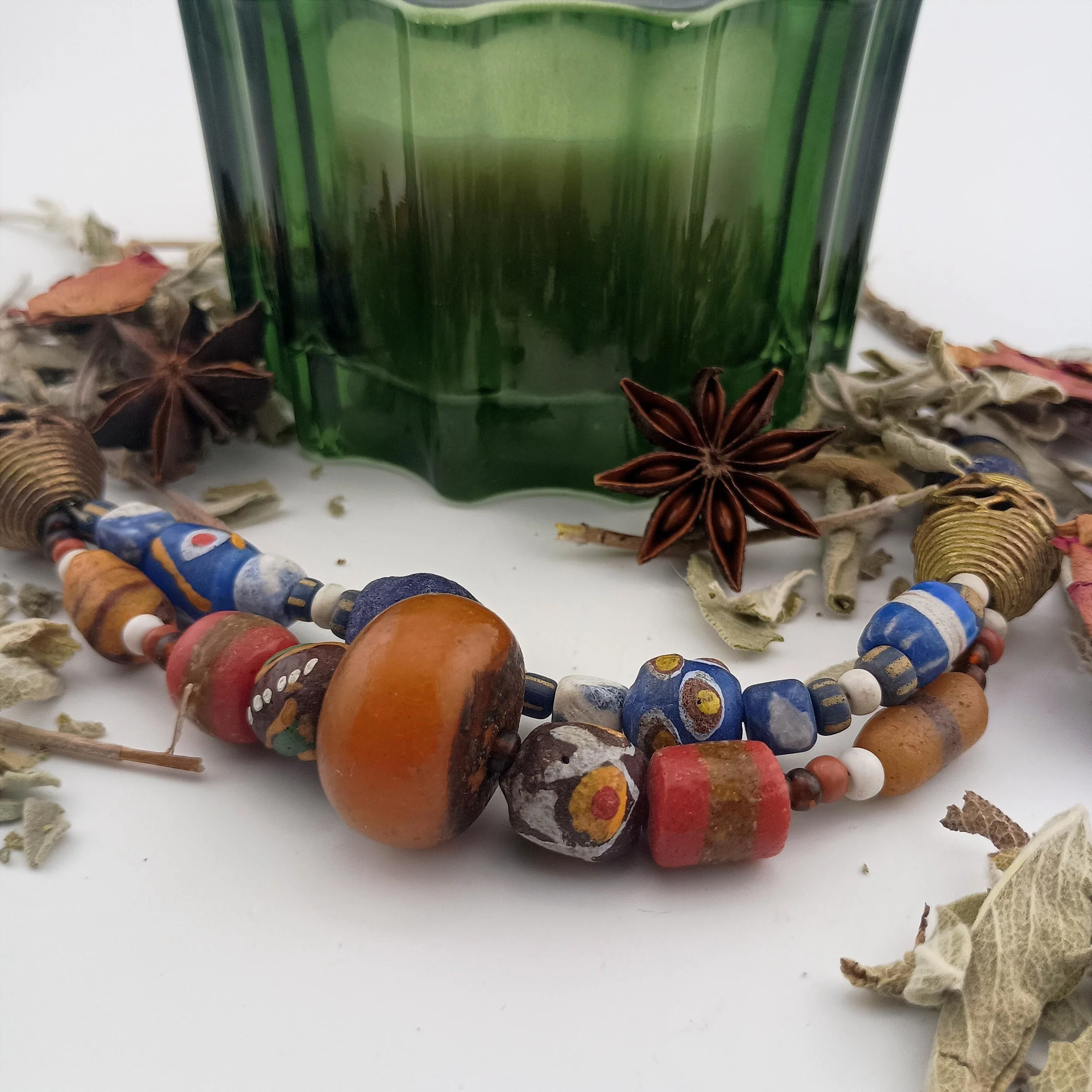 African Bracele SGBB6 Green candle full pic.JPG