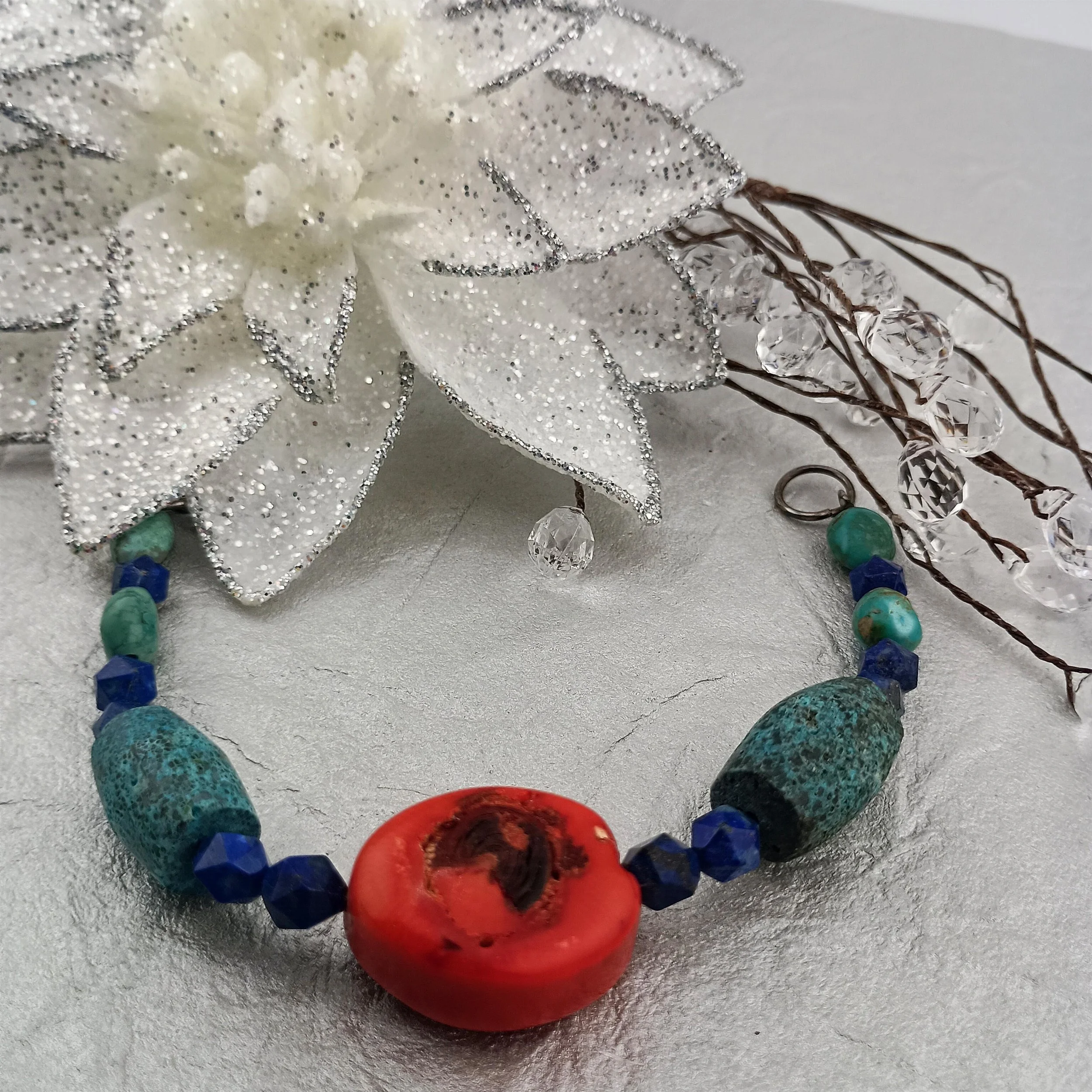 SGBB4 Coral Turq white poinsettia and beads.JPG