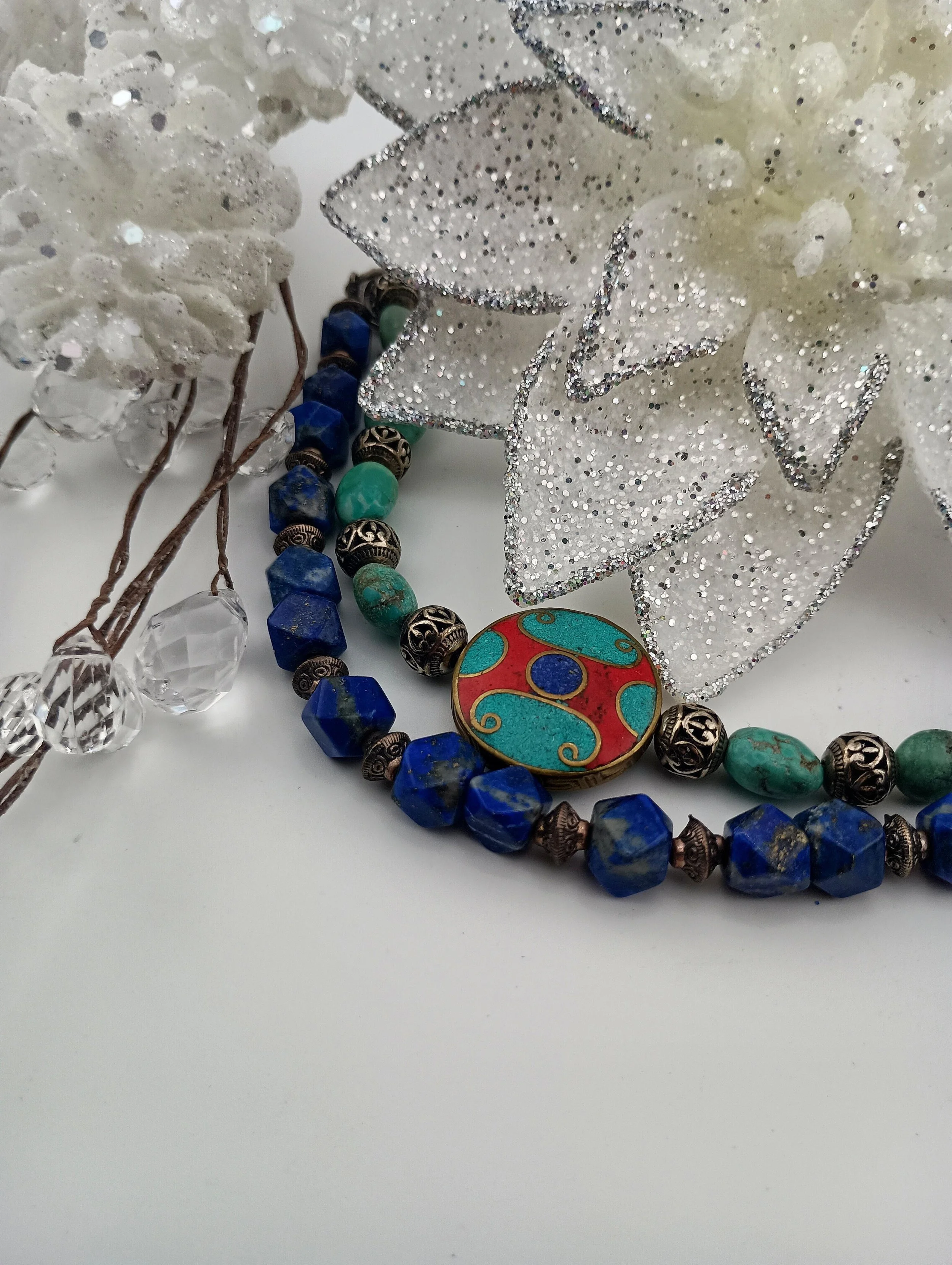 SGBB8 Tibetan 2 strand bracelet all white props.JPG