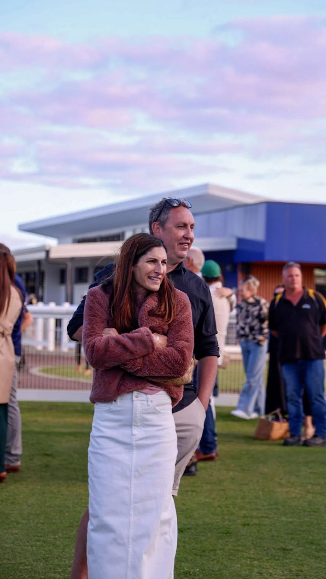 A couple enjoying the festivities at a BTC racing event.