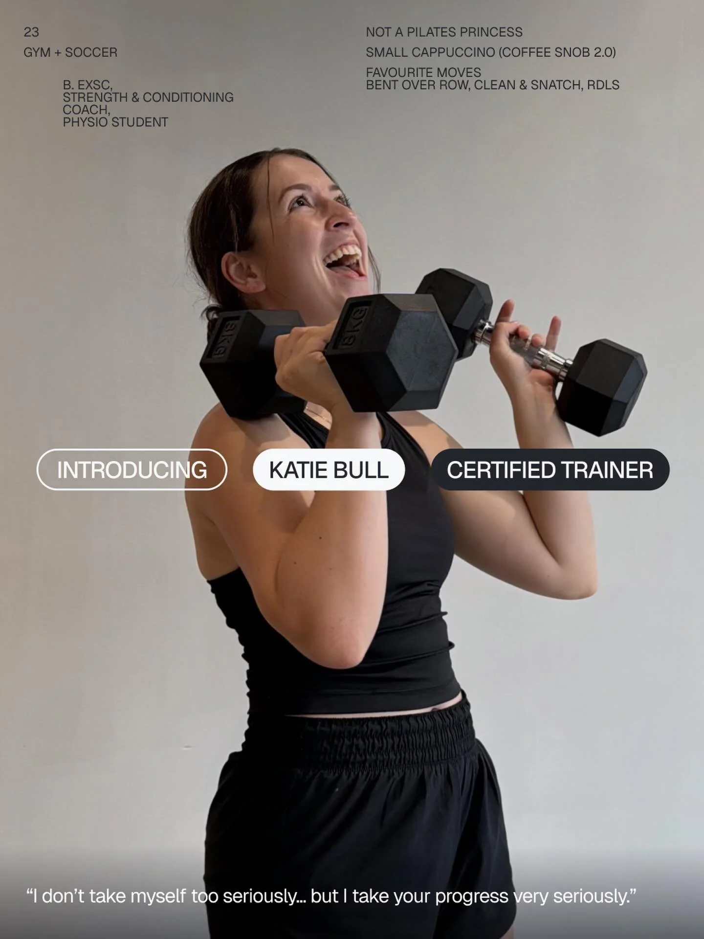 Meet the Trainer @katie.bull ✨

Can guarantee you&rsquo;ll never be bored 🤸🏼&zwj;♀️ - catch Katie teaching Strength every Thursday at 6/7/8:30/9:30 AM 💪🏼

#pilatesstrength #strengthtraining #strength #conditioning #newstudio