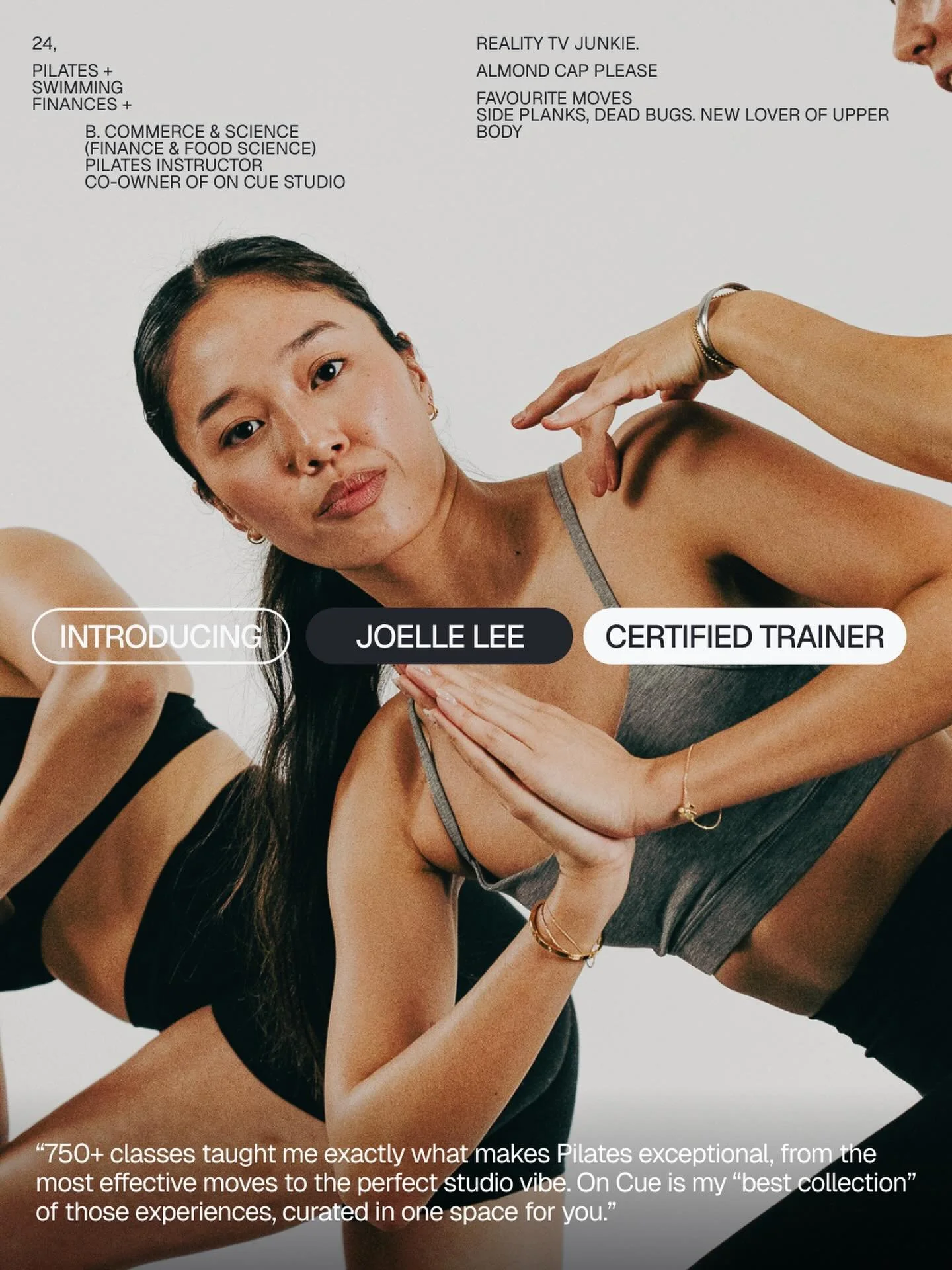 Meet the Trainer: @hiijoelle ✨

Dedicated Pilates client turned instructor and studio owner! Catch Joelle every alternating Sunday 7/8/9:30/10:30am 🫶🏼

#pilates #matpilates #pilatesinstructor #newstudio #studioowner
