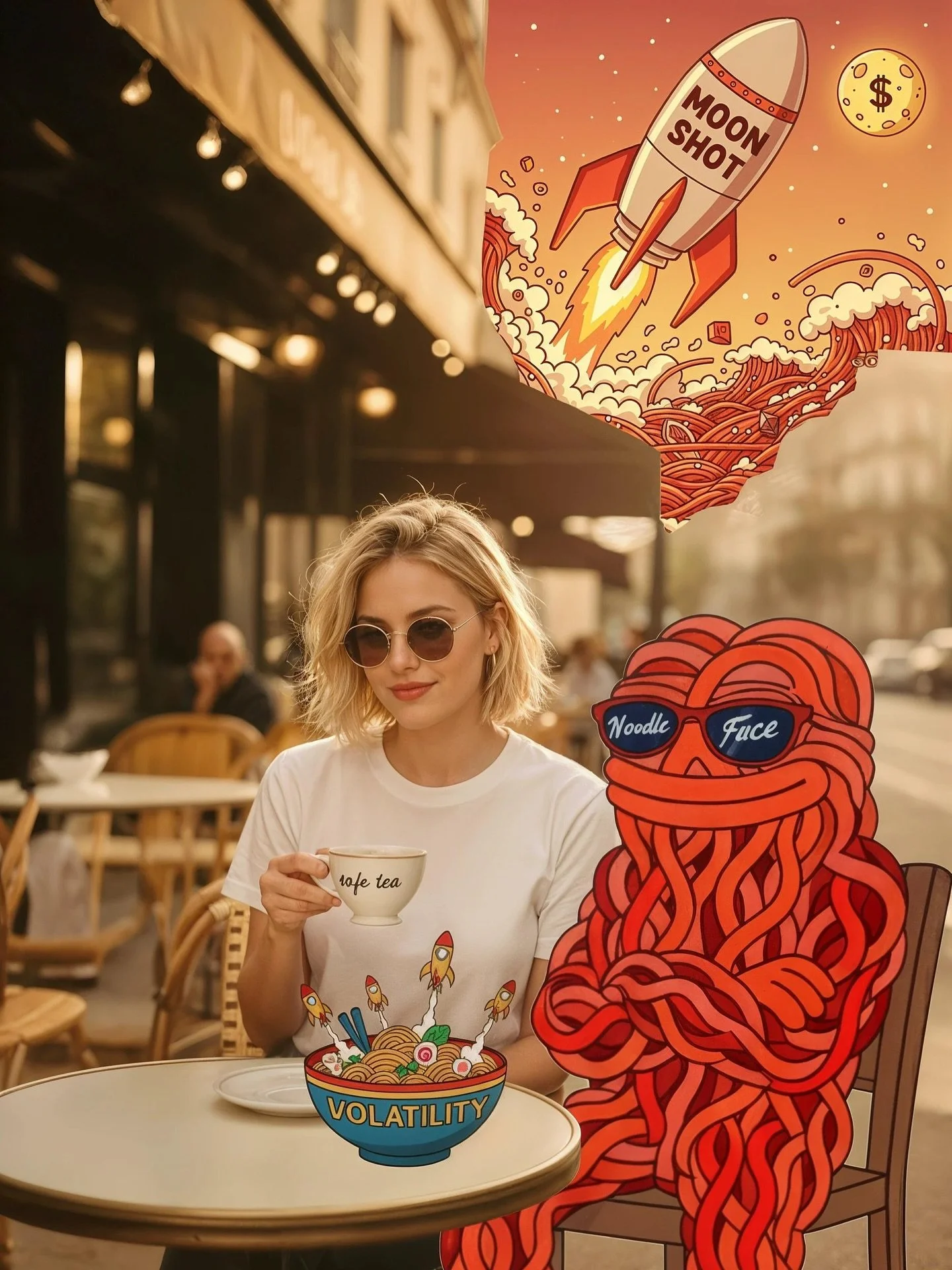 They sip safe tea.
We sip volatility. 🍜🚀

They want safe. We want sauce.
To live is to degen. 💀

#NoodleFace #SendNoods 

#cryptohumor #defivibes
#ETH #ethereum  #crypto #web3 #memecoin #memeeconomy #degens #noodleface #degen 
#cryptoart #cryptocu