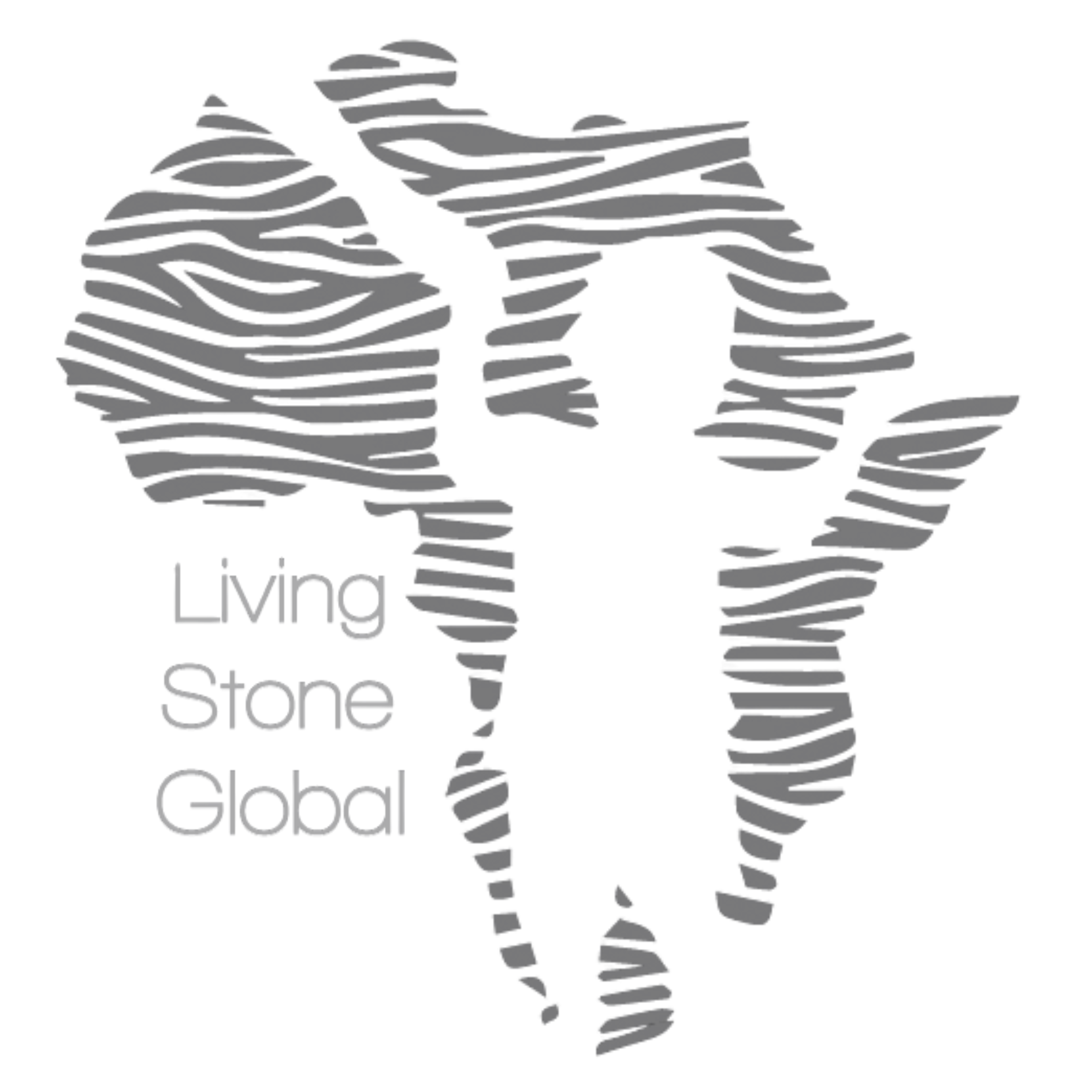 "Living Stone Global" logo featuring the continent of Africa and silhouette of a child.