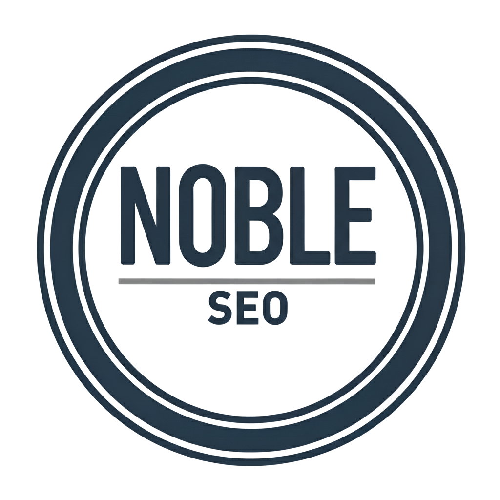 Noble SEO logo with circular design and dark blue text.