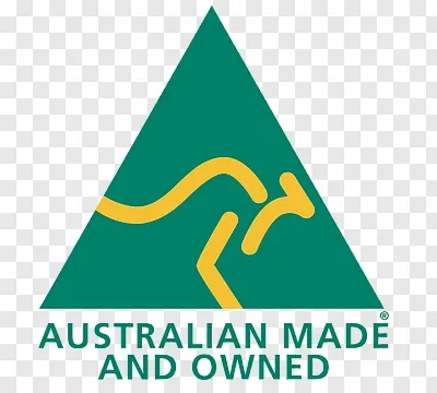 Australian made and owned logo, demonstrating that Lomond Windows & Doors is locally owned and operated by and for Australians.
