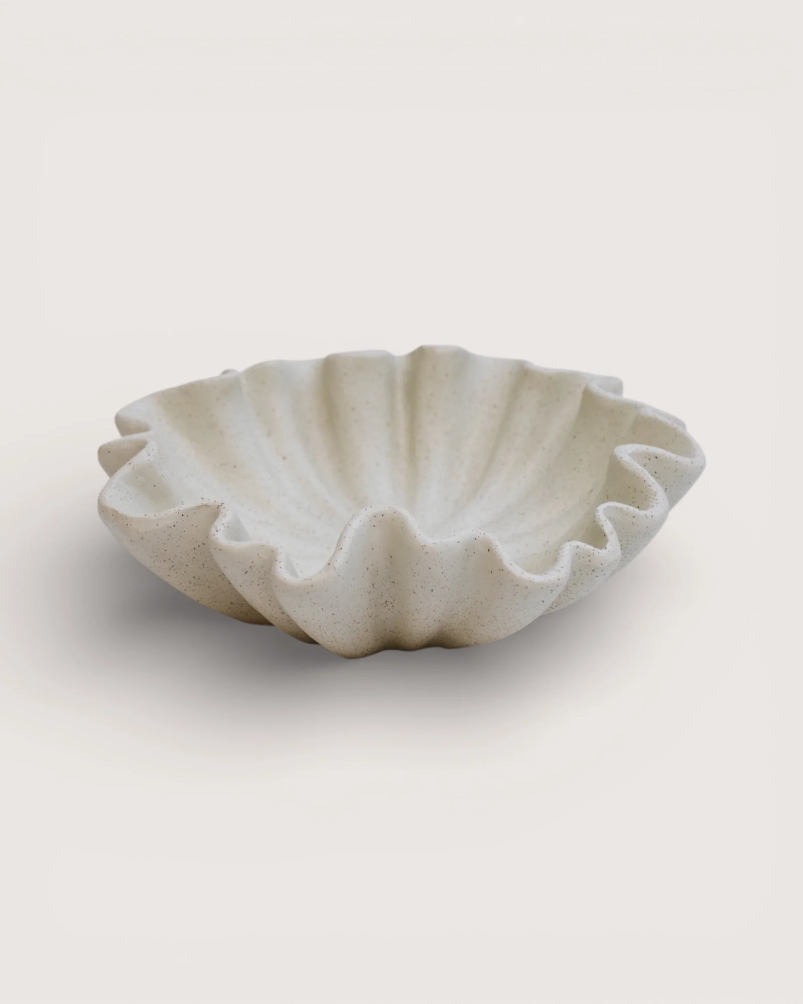 Elegant Ceramic Ruffle Decorative Bowl