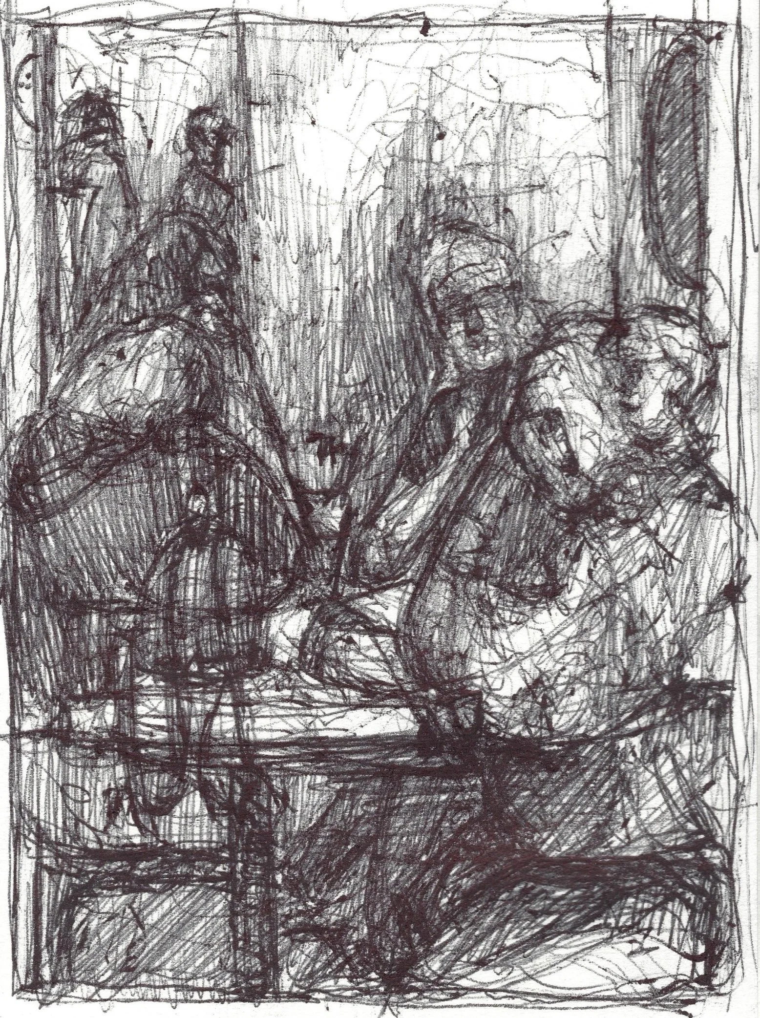 Zai DDMau, 2026, ink on paper, 4.5''x3.5''