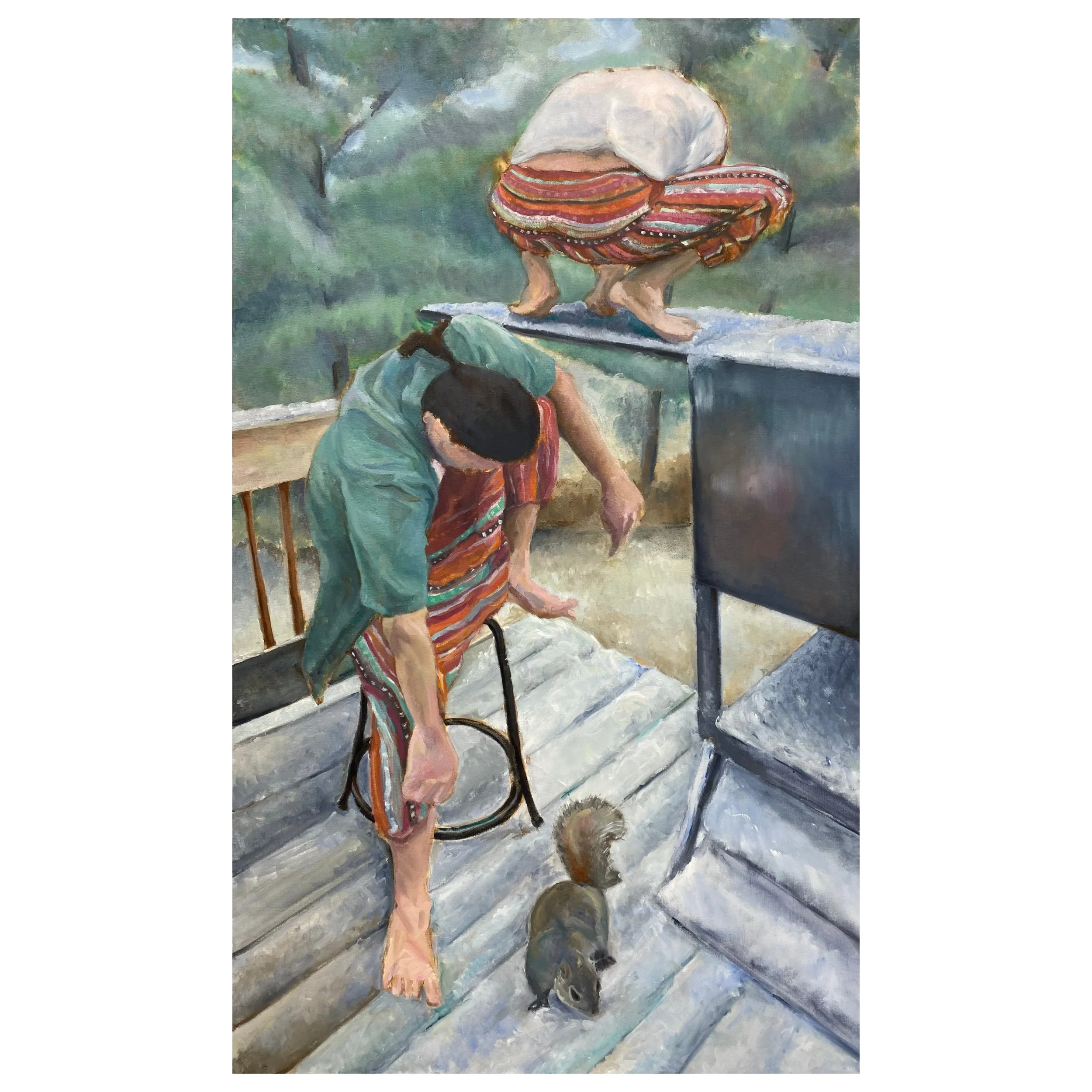 After snow, 2022, oil on canvas, 60" x 36"