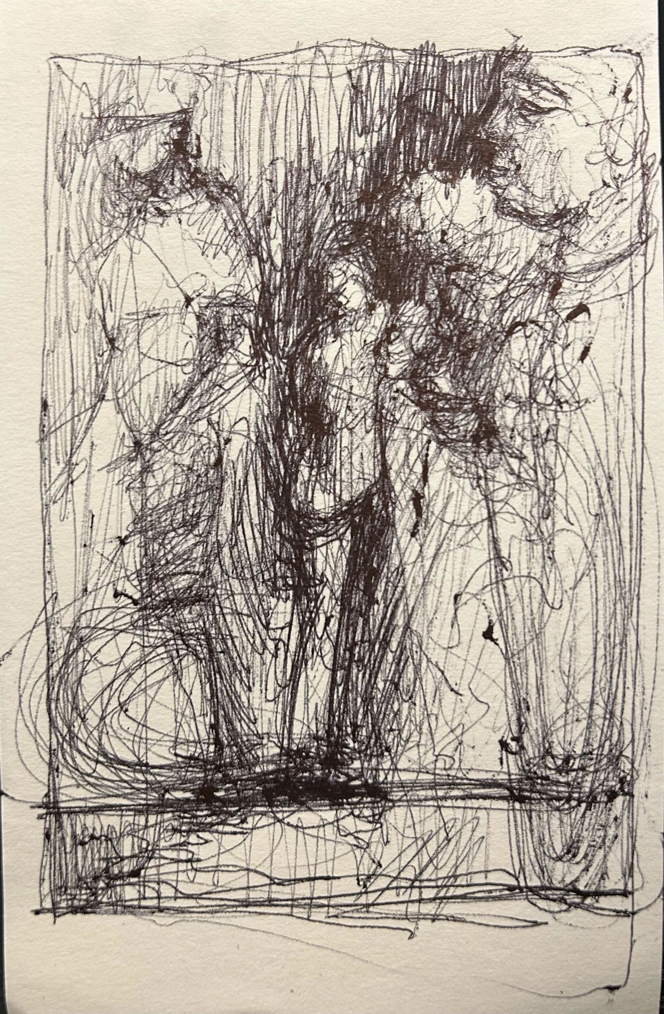Freddy wait, 2025, ink on paper, 3.5''x5''