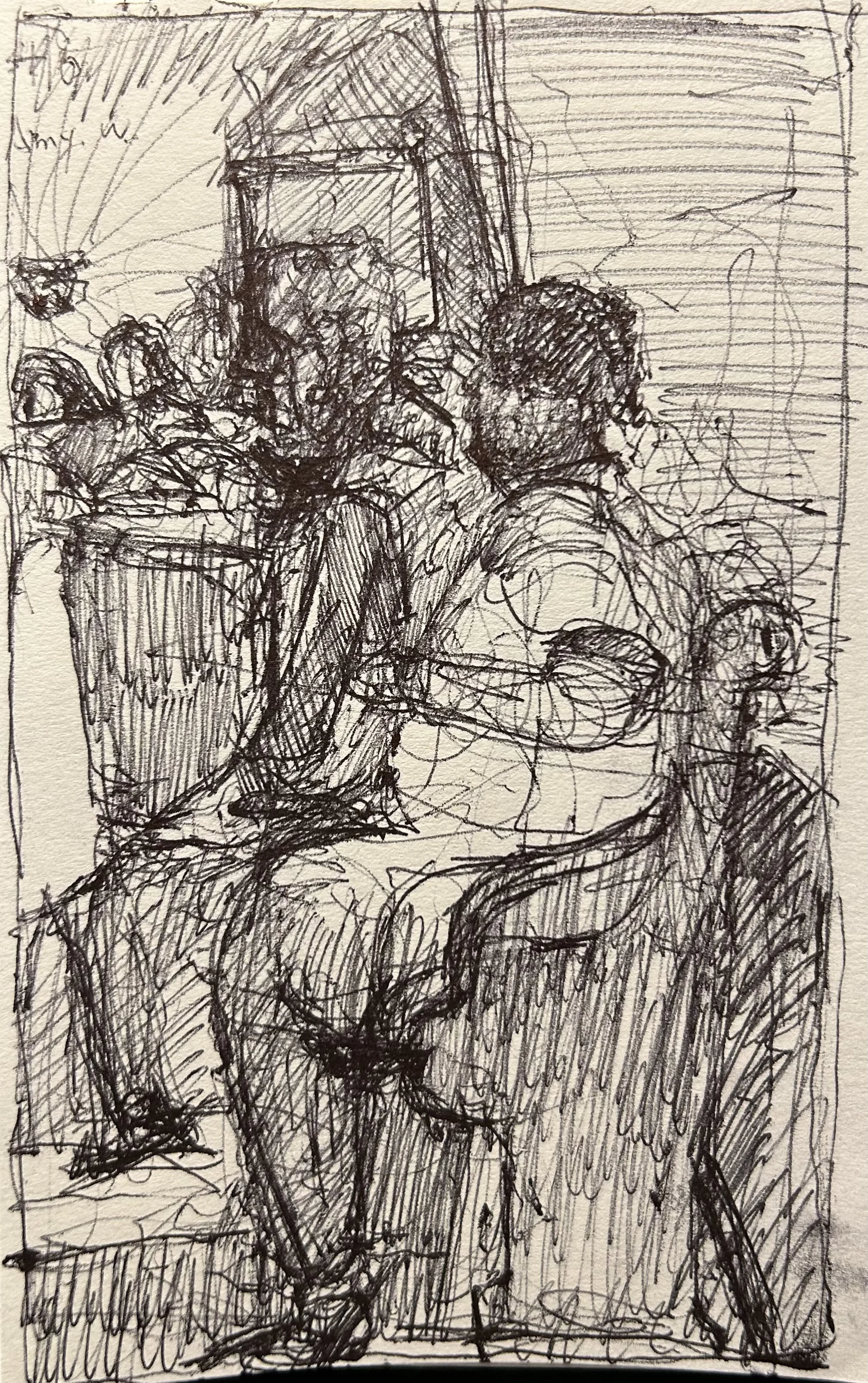 Erio's Ristorante, 2025, ink on paper, 3.5''x5''