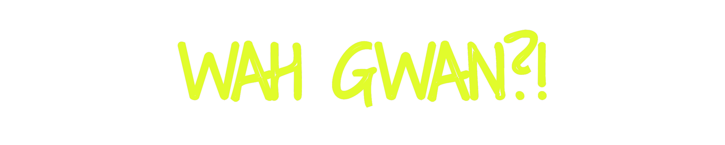 Wah Gwan neon PNG