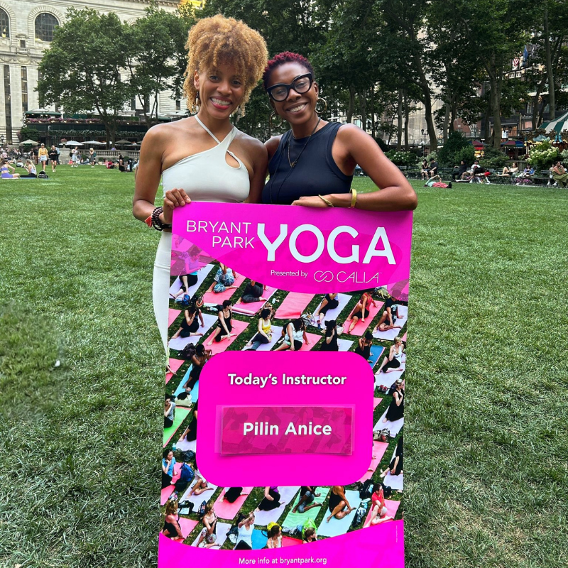 Pilin Anice and Yasmine Bedward at Bryant Park NYC
