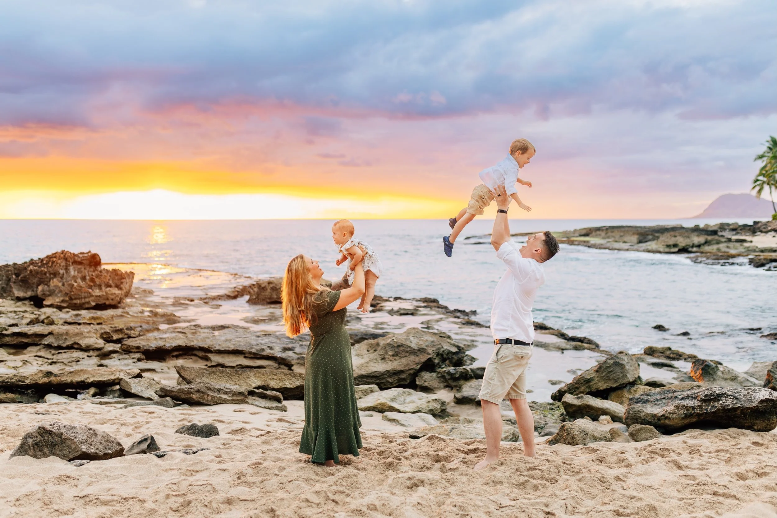 The skies looked questionable, it had just rained, and we only had about 20 minutes of sunlight before the sun was completely down but THIS is exactly why you trust your photographer! Just look at this sky we got!!!

Years of experience means knowing