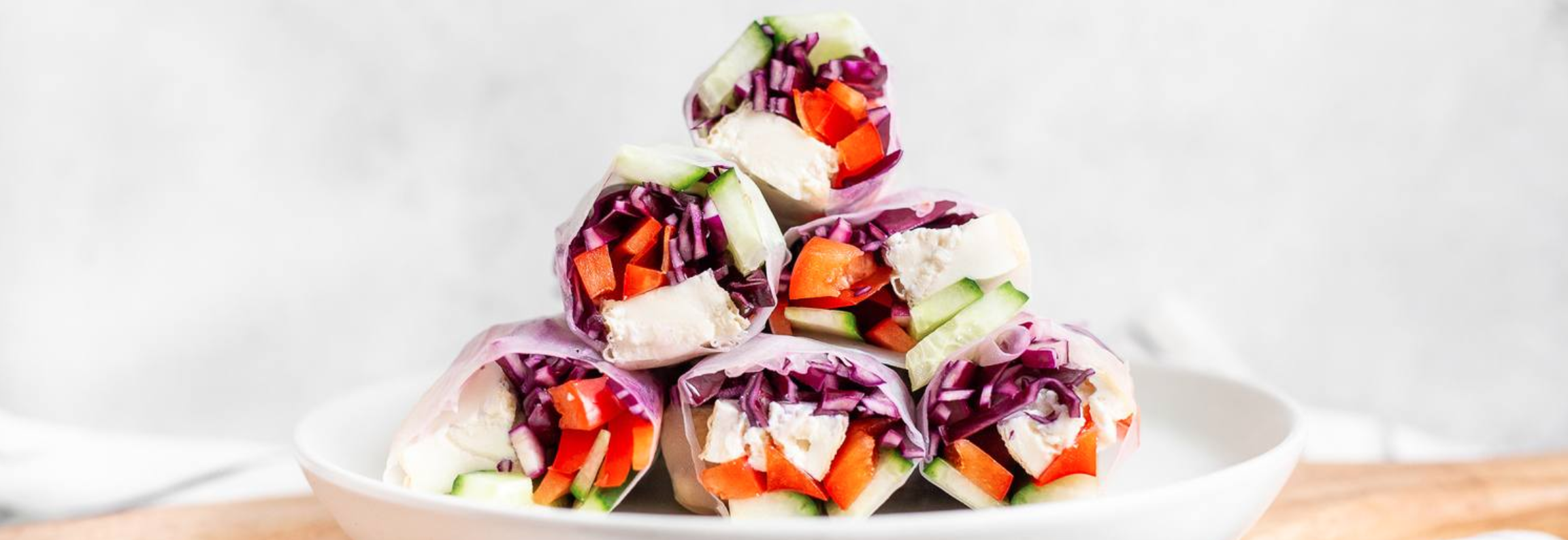 Chicken Rice Paper Rolls