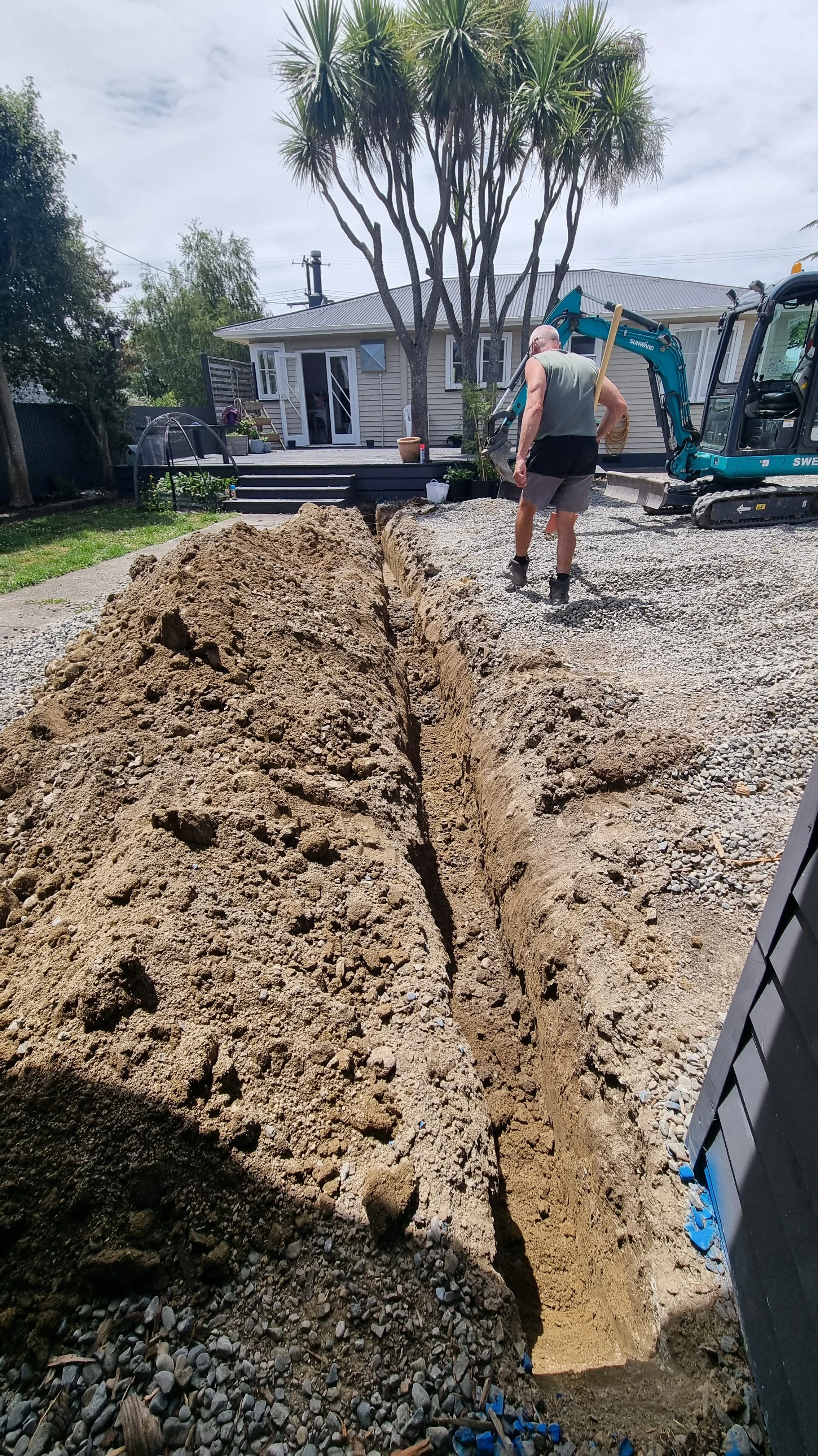 Utilities Trench + Soak Pit